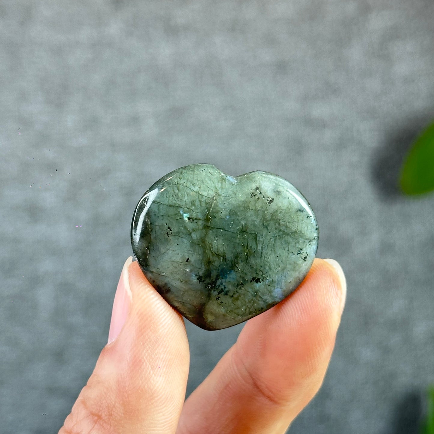 Natural Labradolite Heart