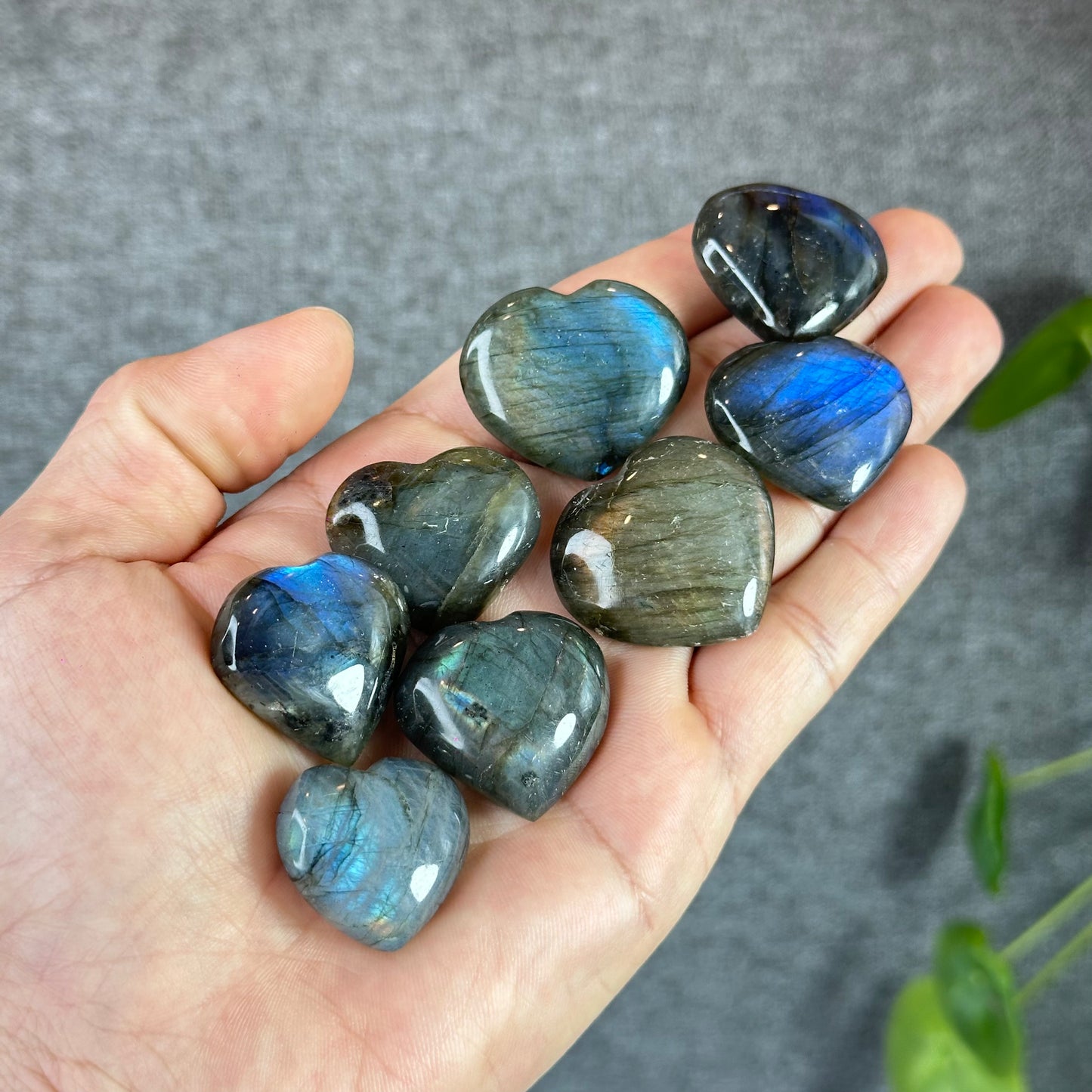 Natural Labradolite Heart