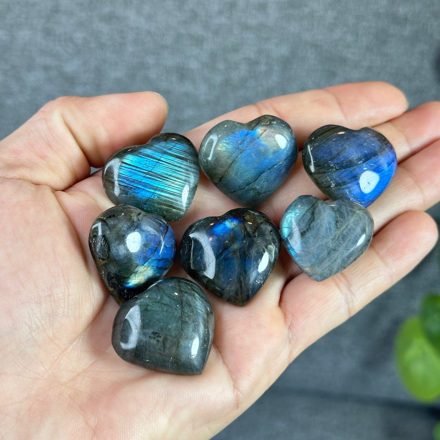 Natural Labradolite Heart