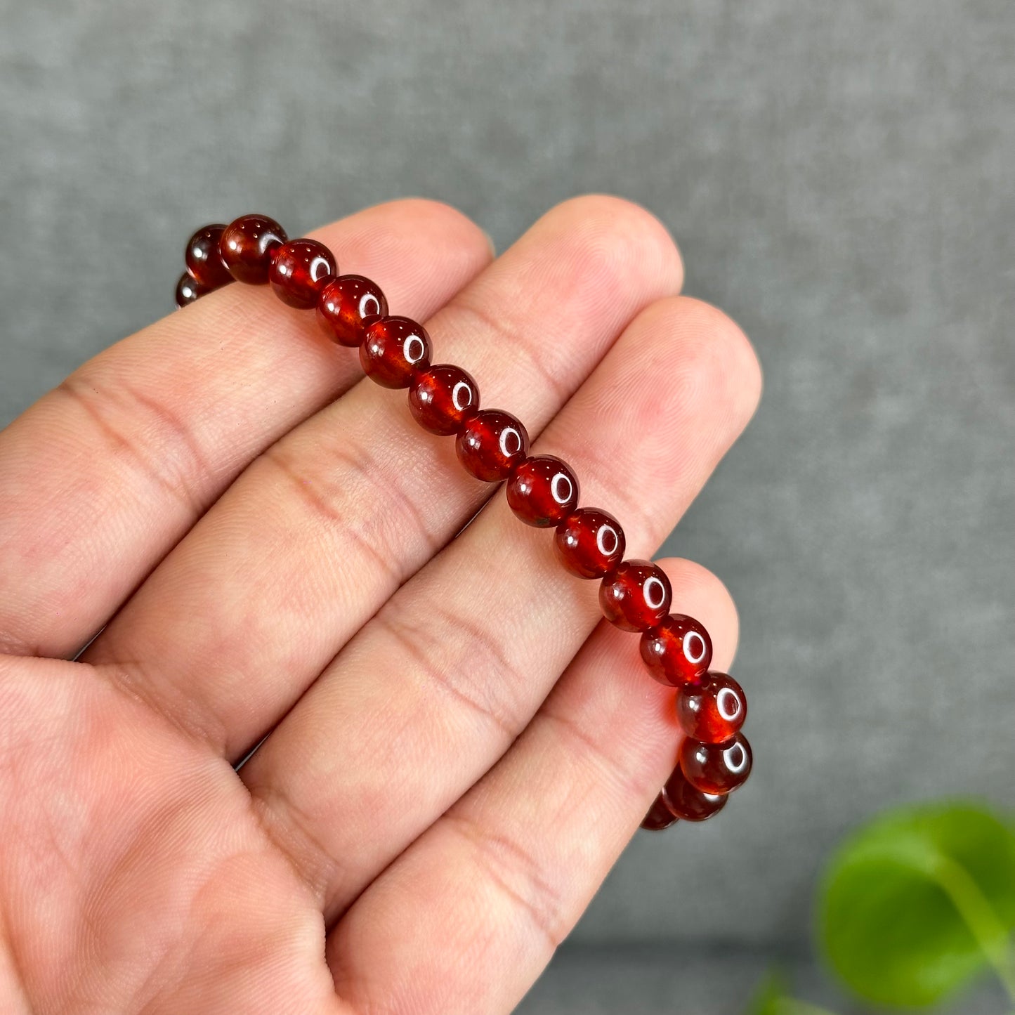 Natural Garnet VIP Bracelet size 7 mm