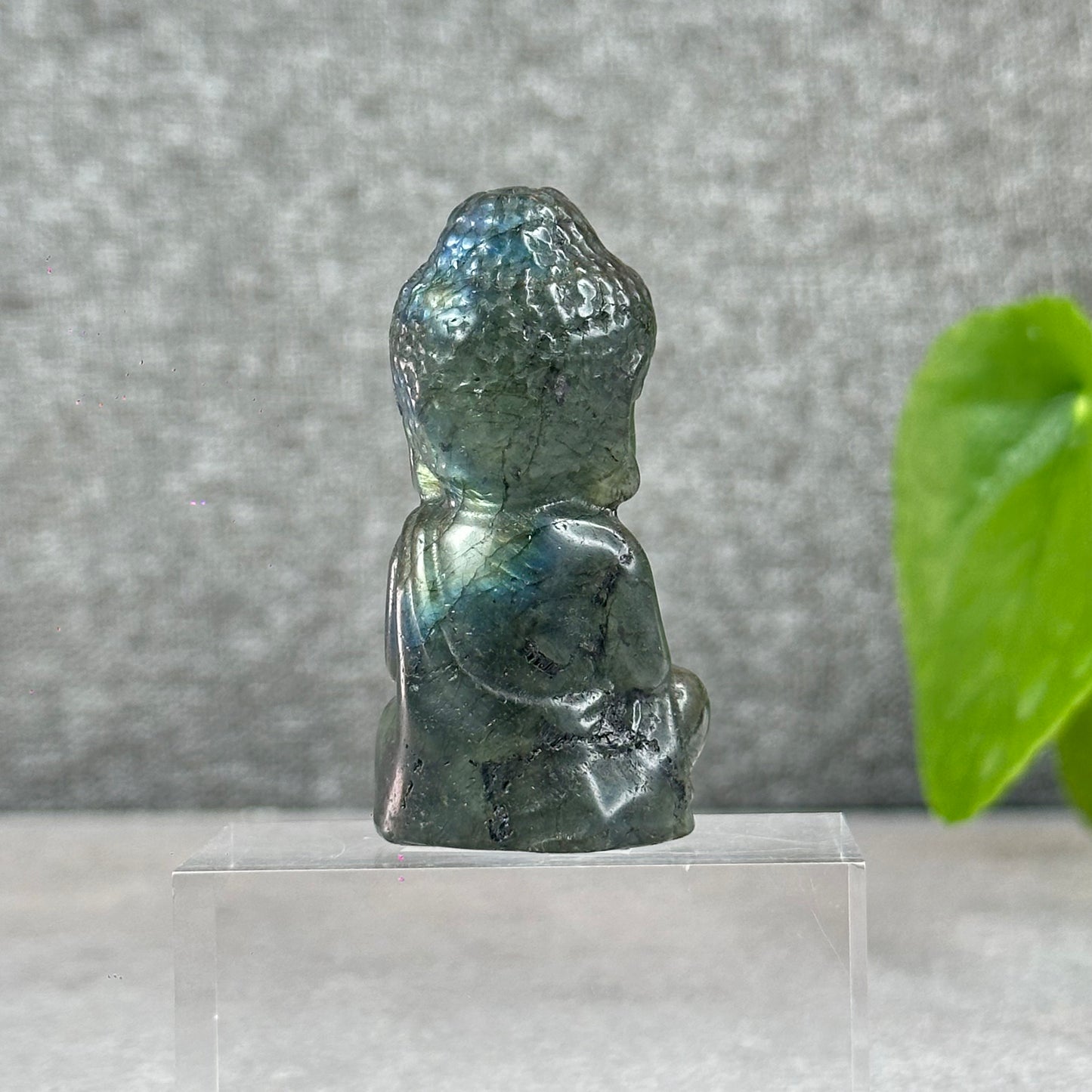 Natural Buddha Blue Flash Labradorite Figurine