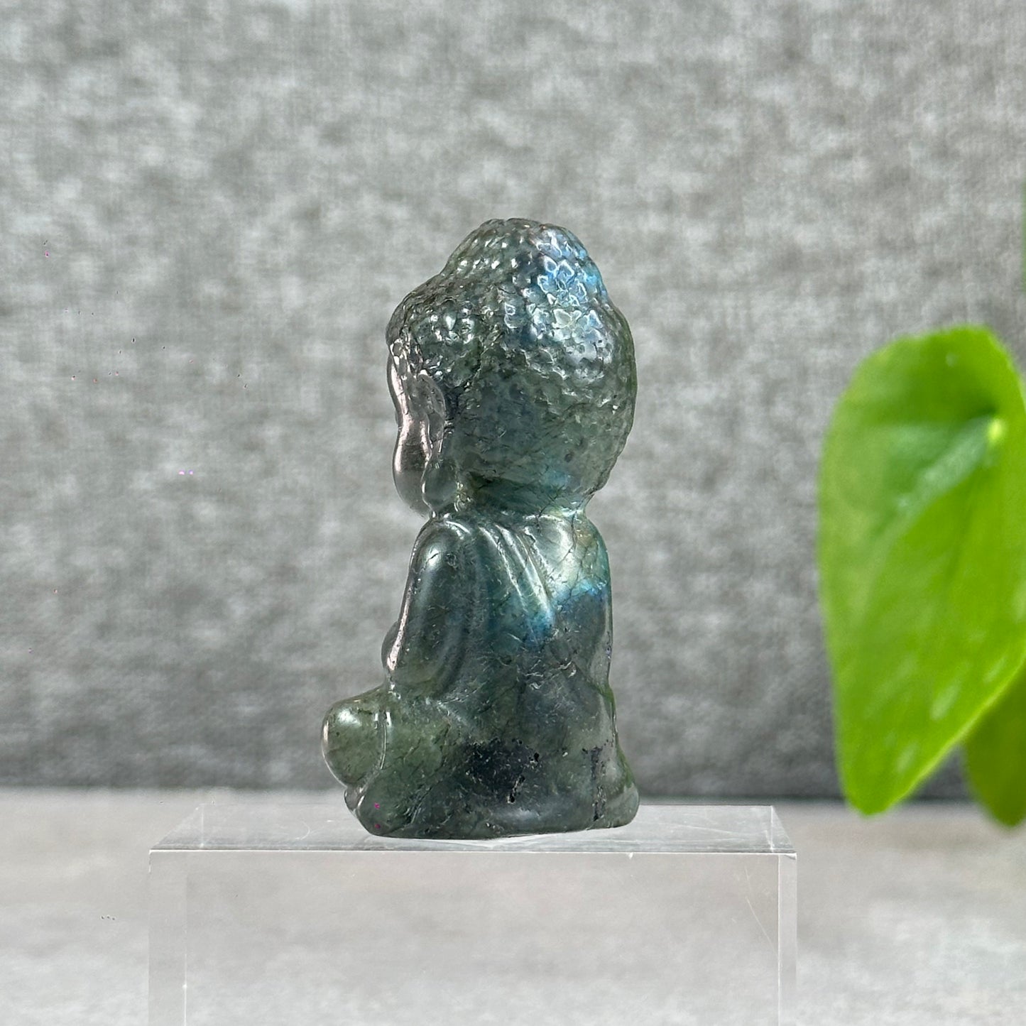 Natural Buddha Blue Flash Labradorite Figurine