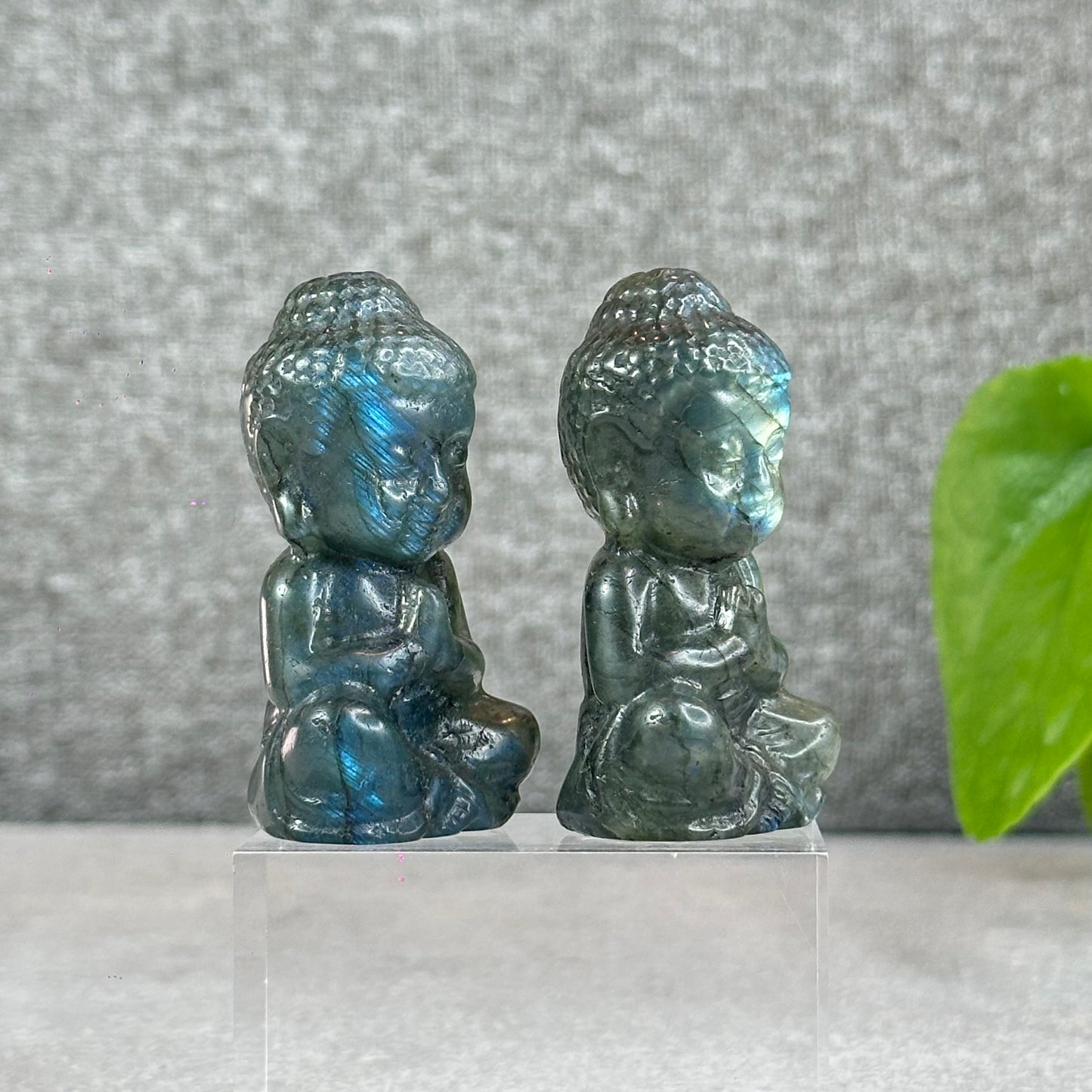 Natural Buddha Blue Flash Labradorite Figurine