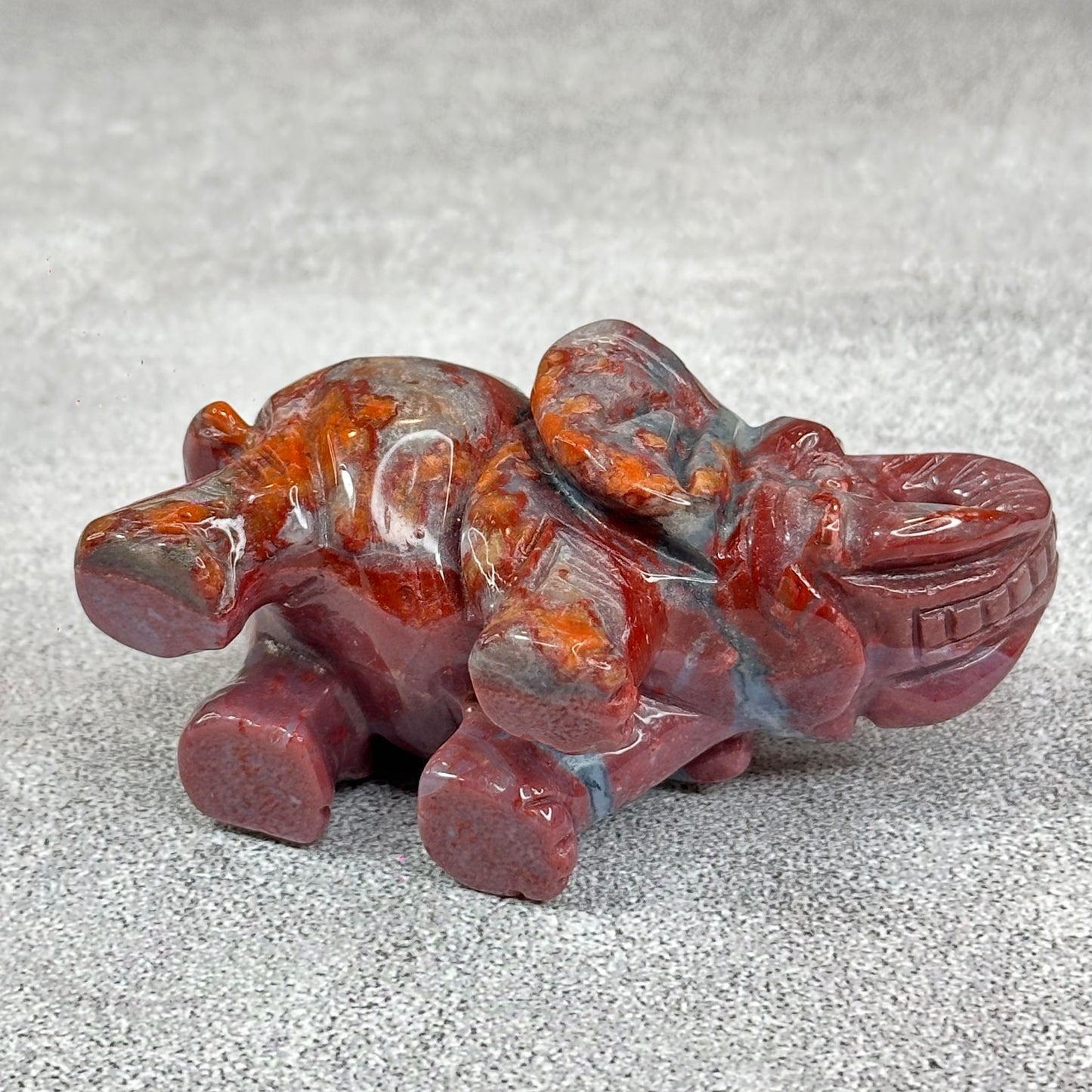 Natural Ocean Jasper Elephant Figurine