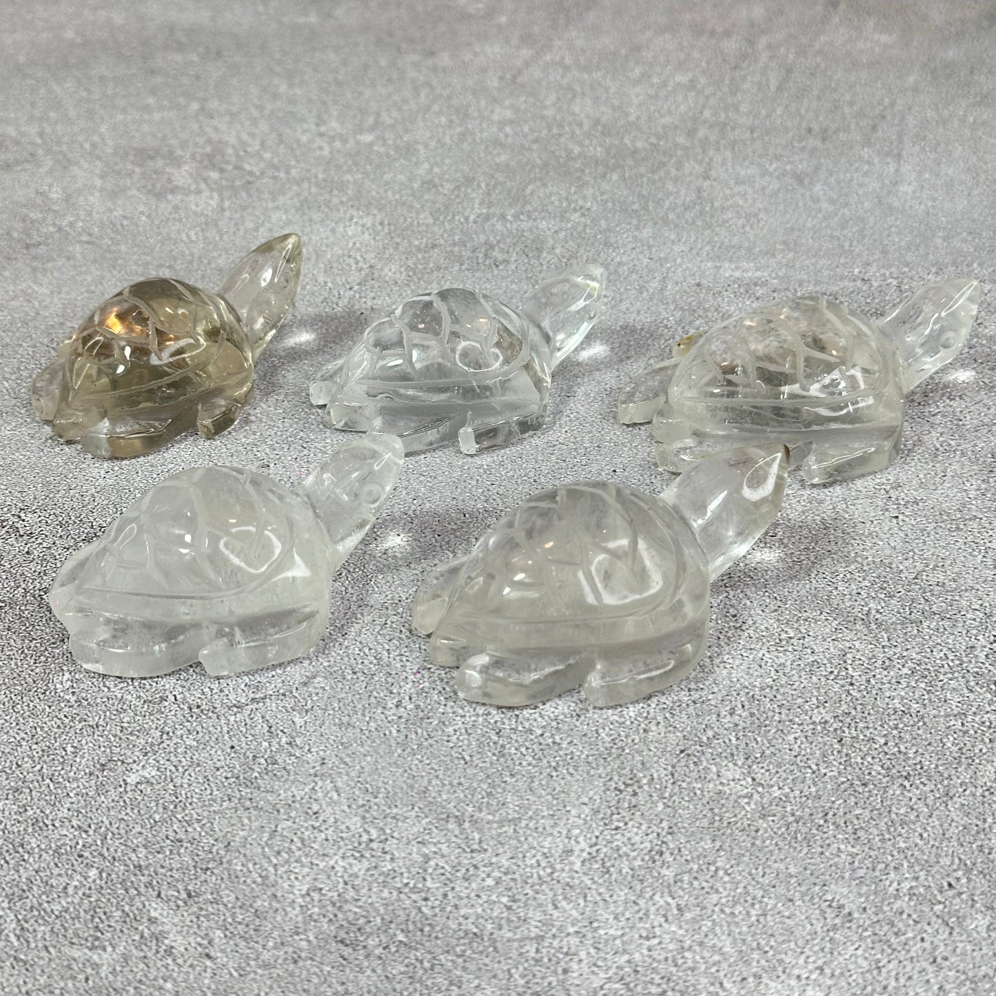 Natural Clear Quartz Turtle Figurine