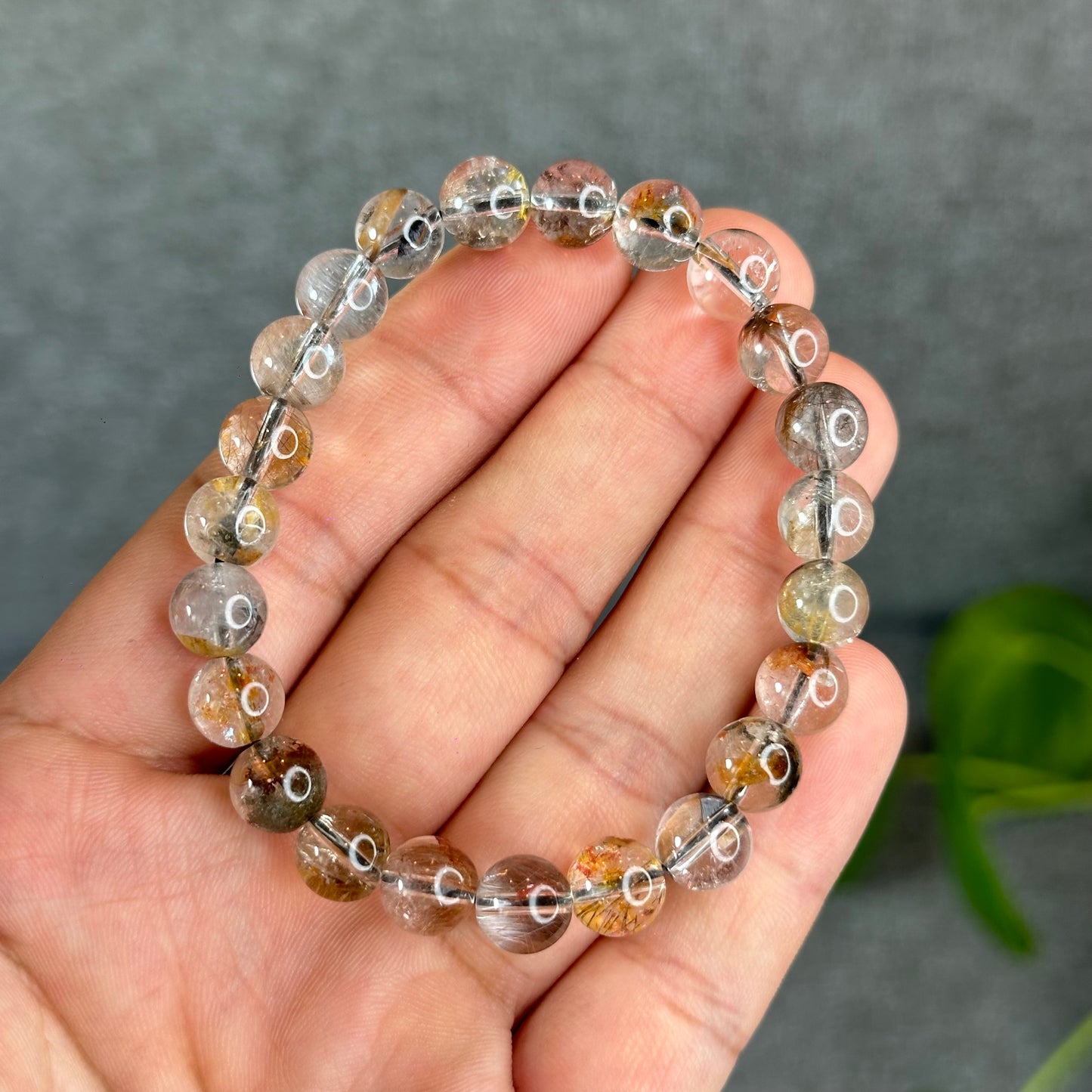 Natural Brookite with Healer Bracelet Size 8.3 mm