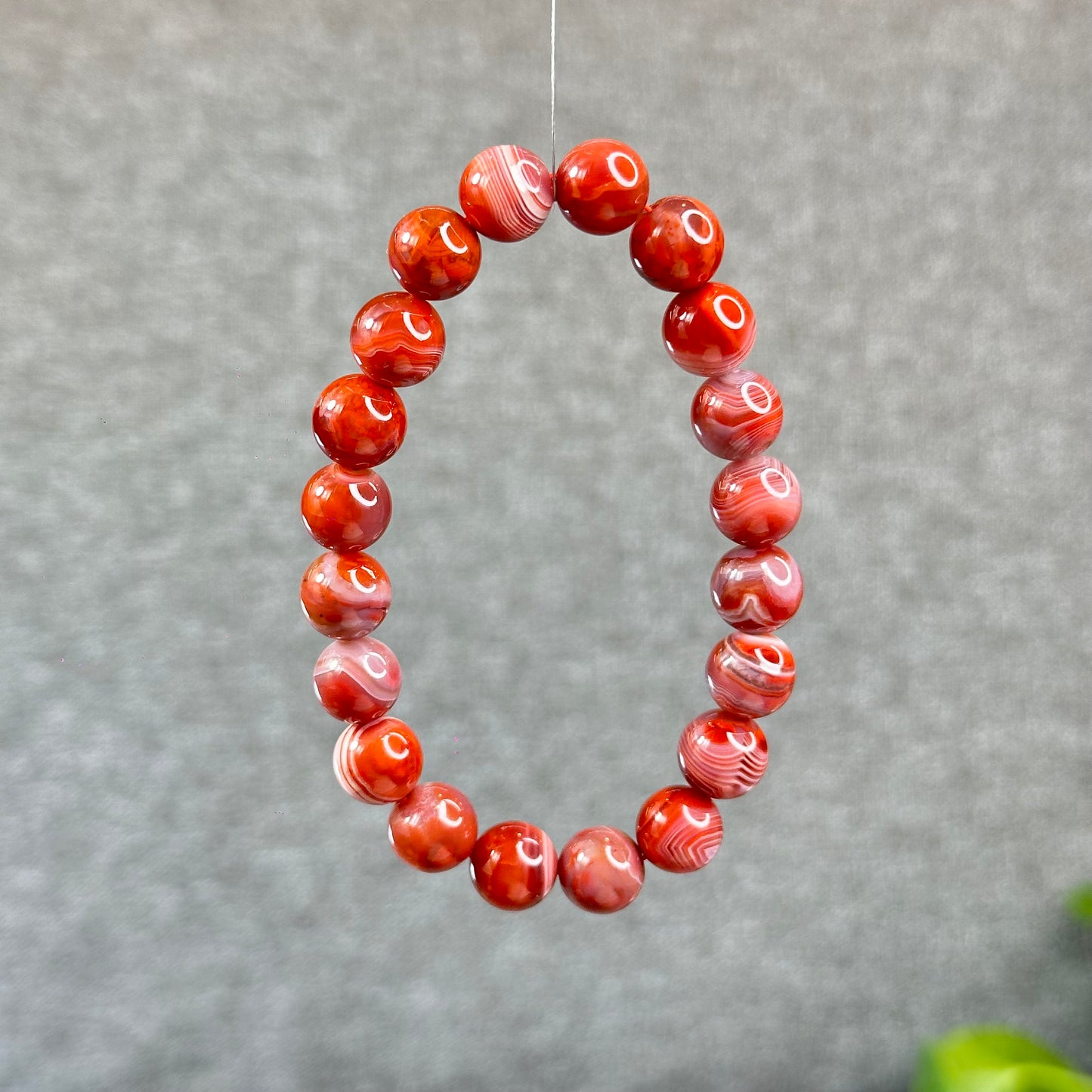 Natural Nan Hong Agate Bracelet Size 10 mm
