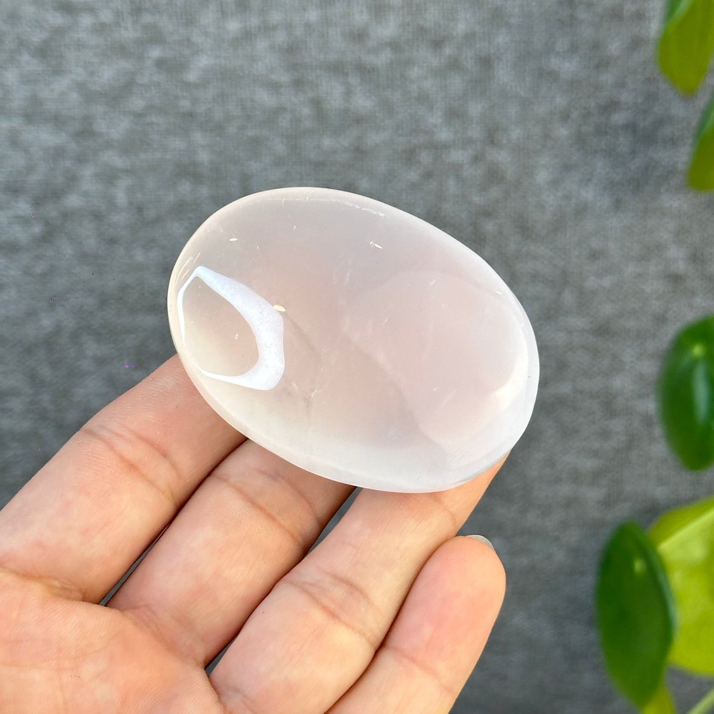 Natural Rose Quartz Palm Stone