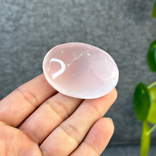 Natural Rose Quartz Palm Stone