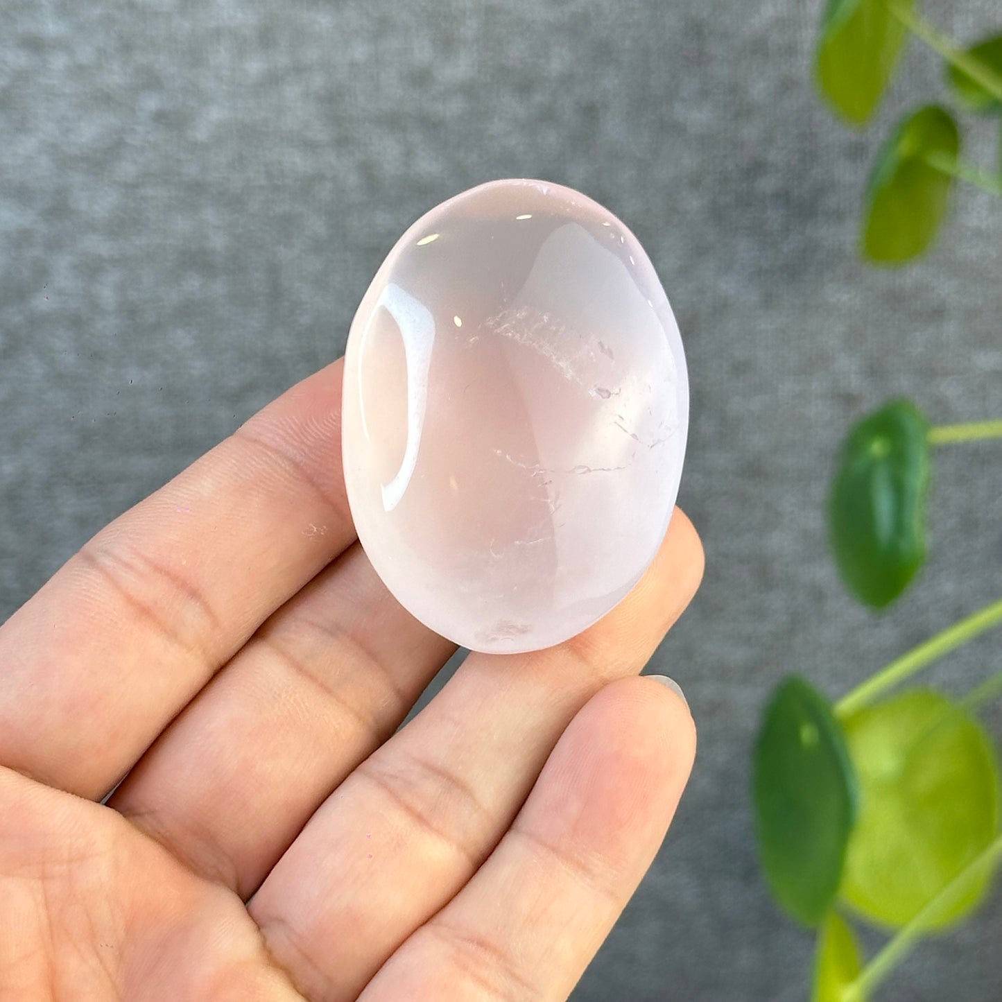 Natural Rose Quartz Palm Stone