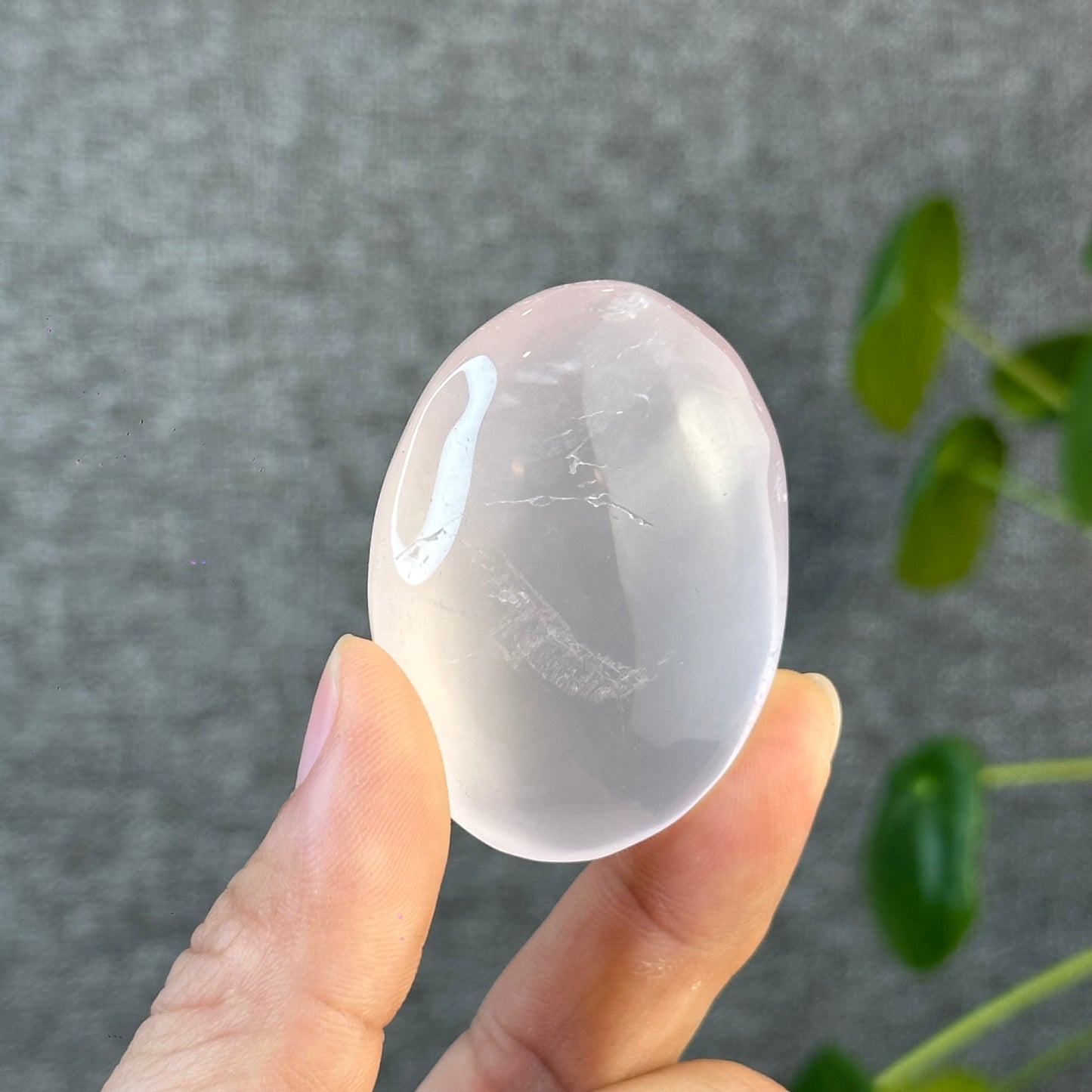 Natural Rose Quartz Palm Stone