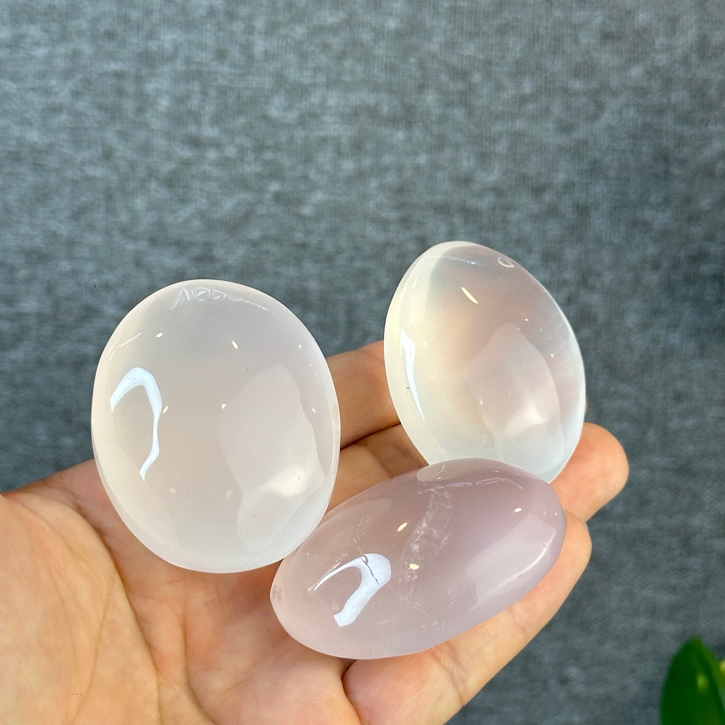 Natural Rose Quartz Palm Stone
