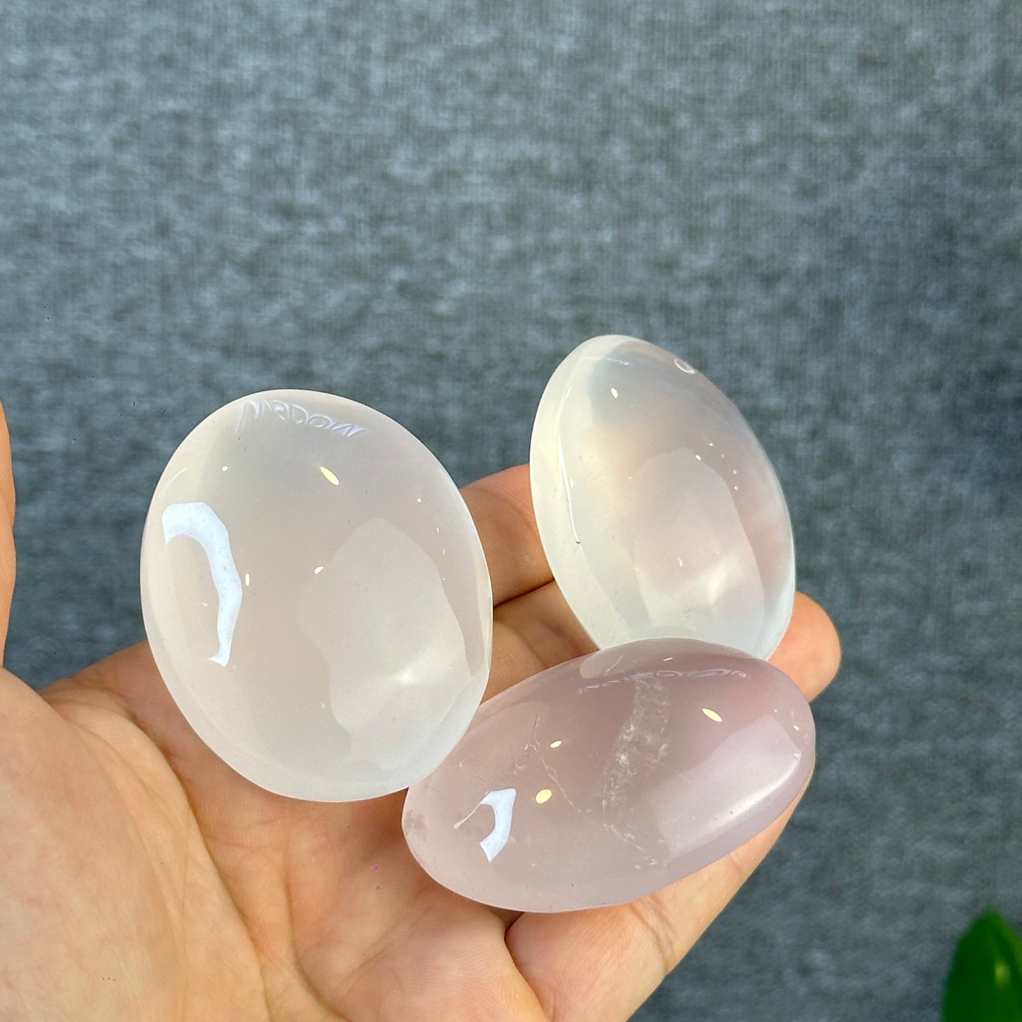 Natural Rose Quartz Palm Stone