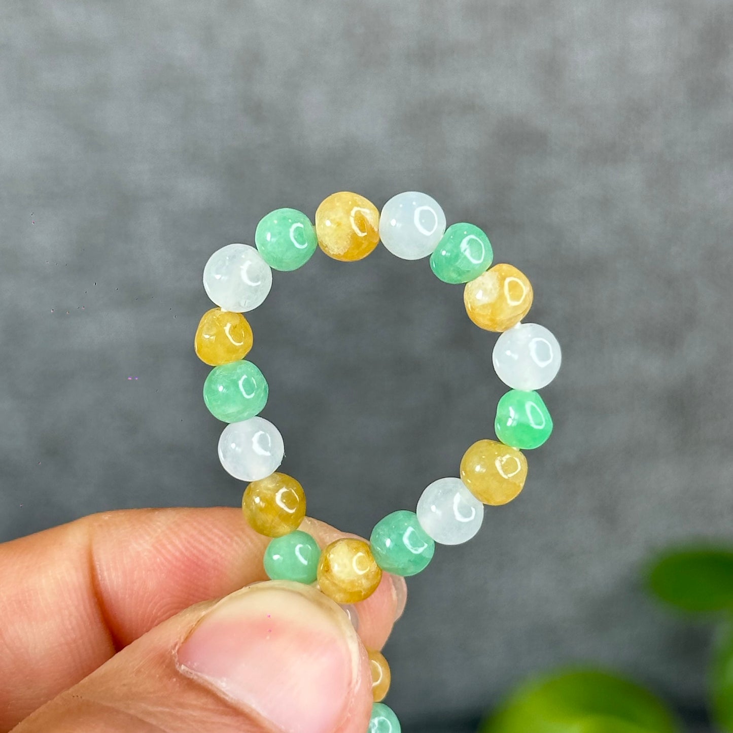 Mulit-Colour Natural Jadeite Jade Bracelet Size 5.4 mm