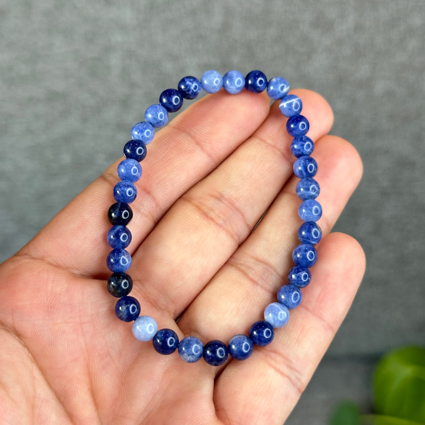 Natural Blue Sodalite Bracelet Size 6 mm