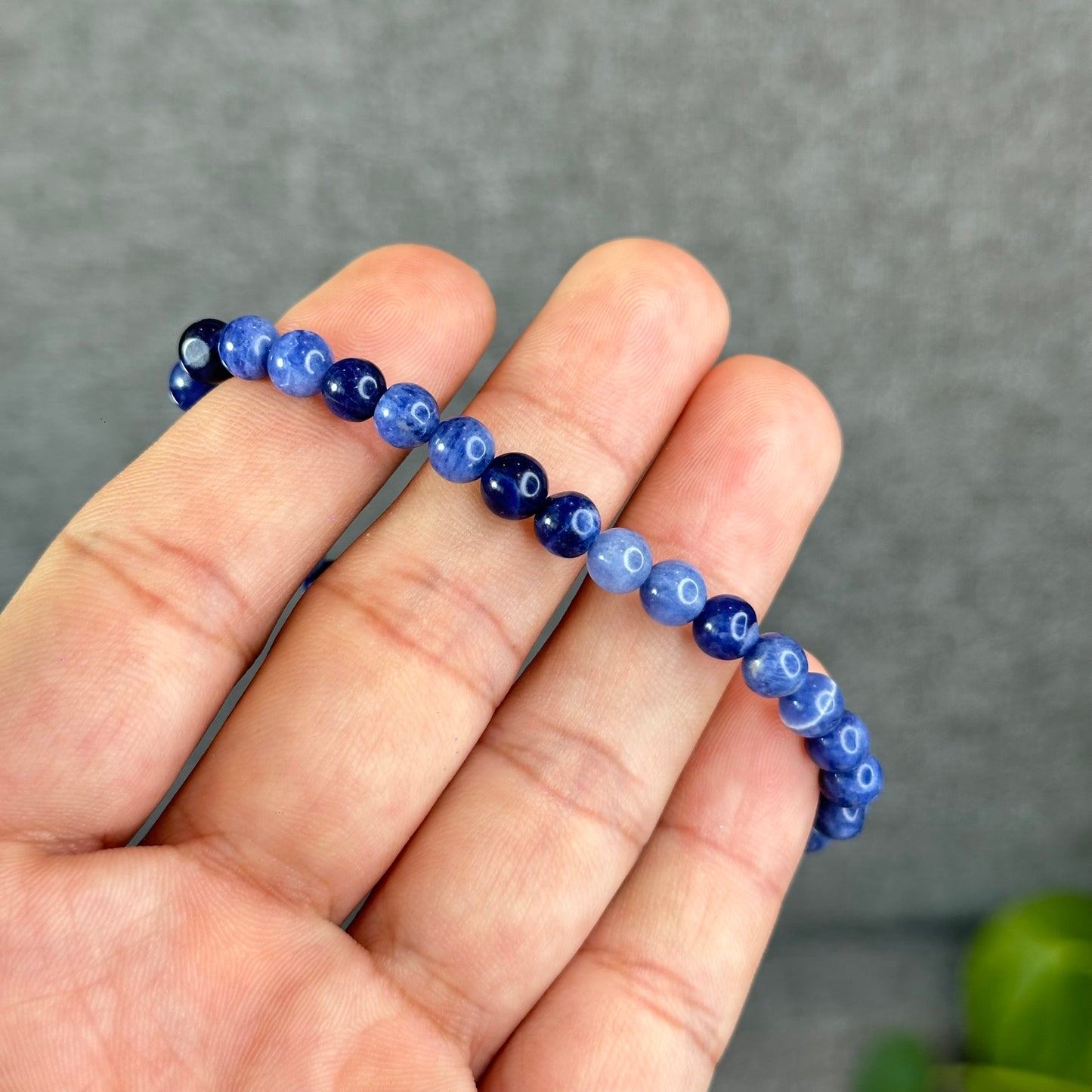 Natural Blue Sodalite Bracelet Size 6 mm