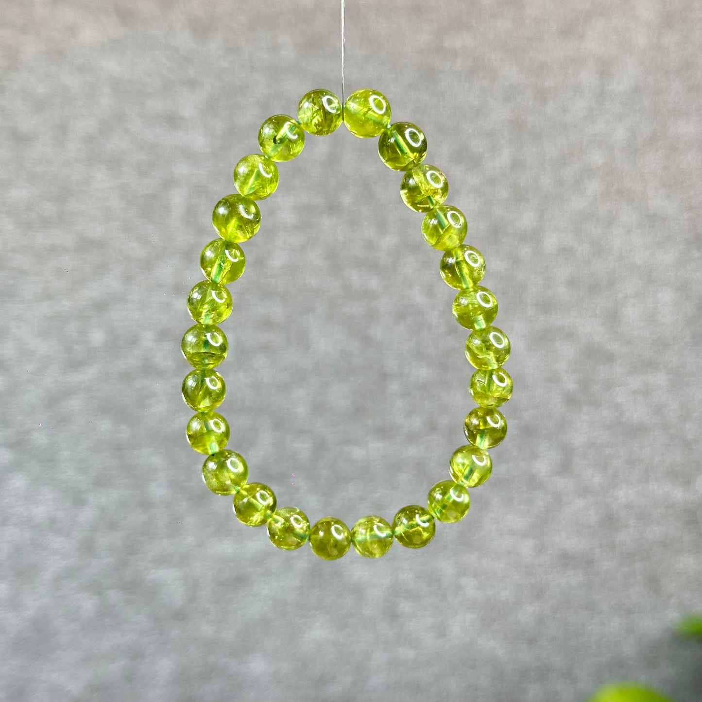 Natural Peridot Bracelet Size 8 mm