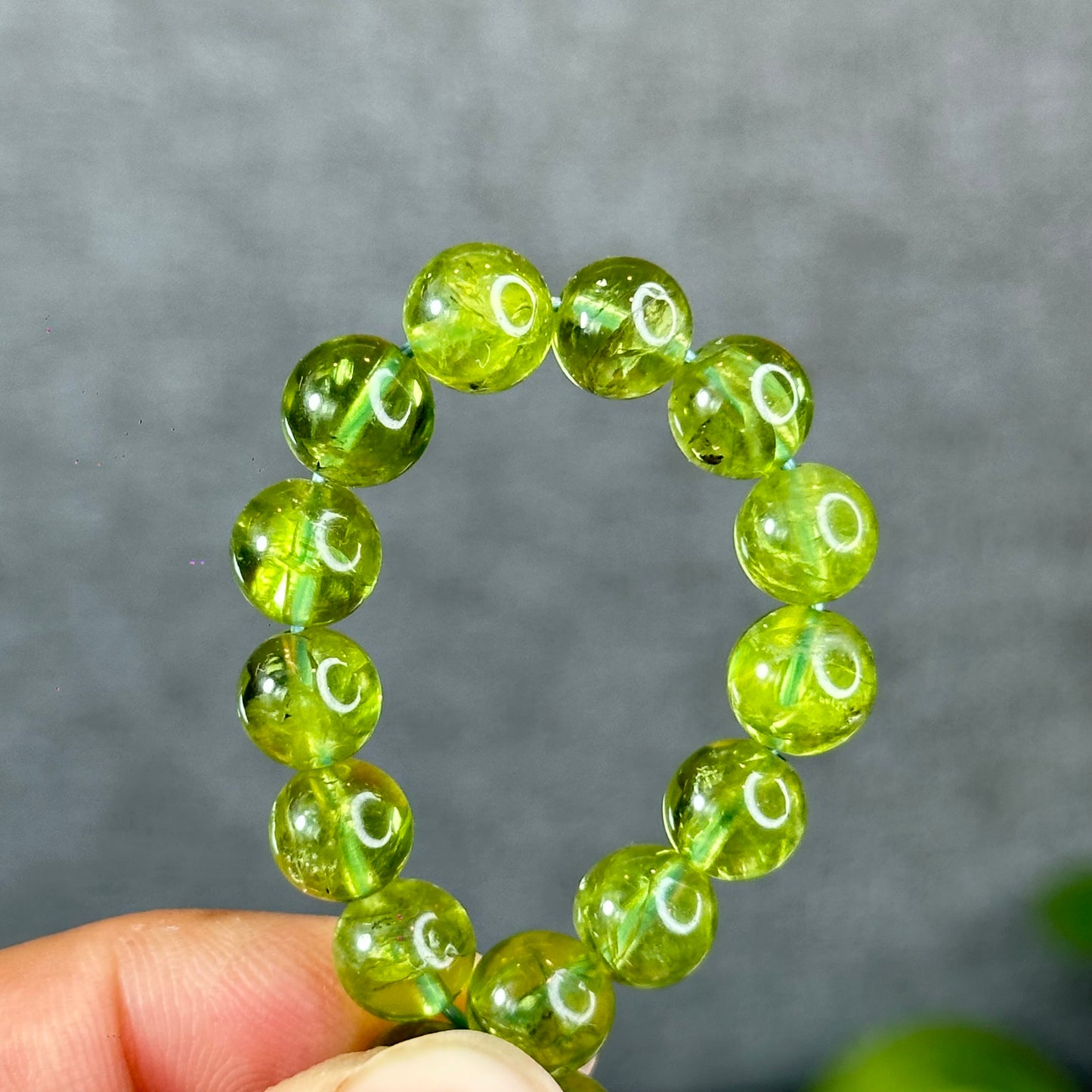 Natural Peridot Bracelet Size 8 mm