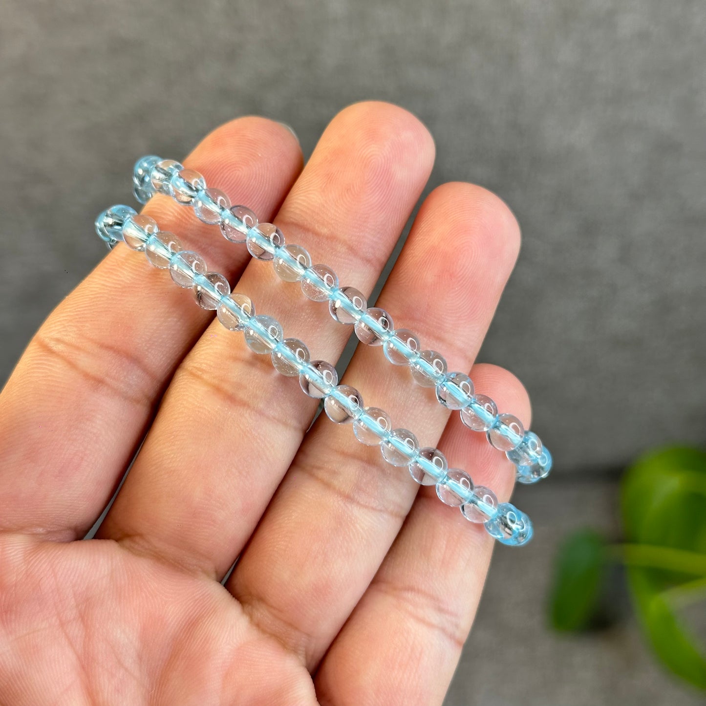 Double Wrap Natural Topaz Bracelet Size 5 mm