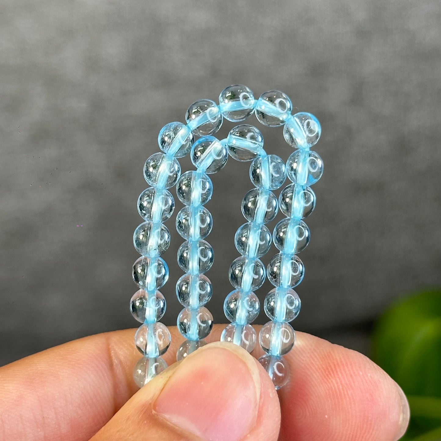 Double Wrap Natural Topaz Bracelet Size 5 mm