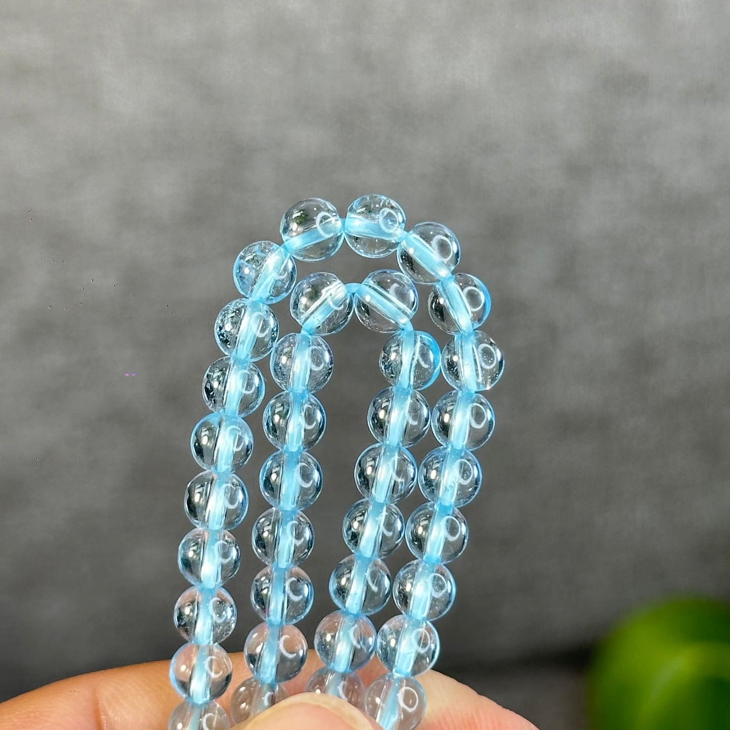 Double Wrap Natural Topaz Bracelet Size 5 mm