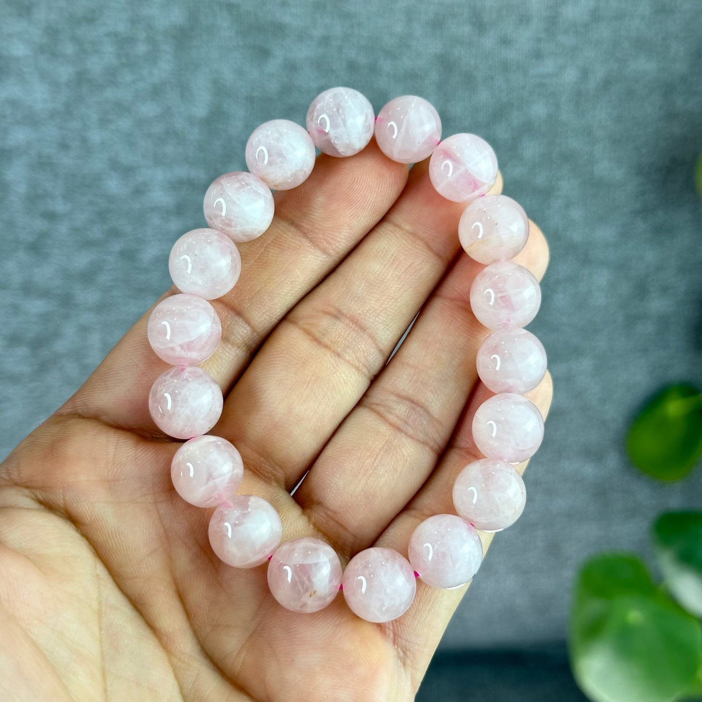 Natural Rose Quartz Bracelet Size 11 mm