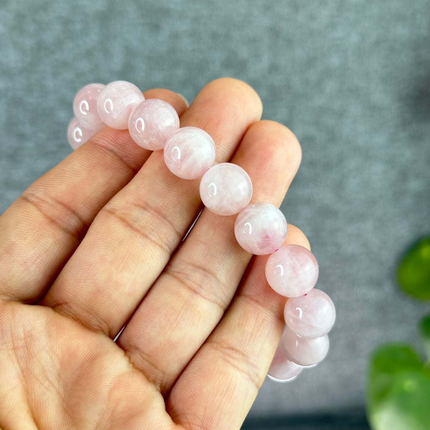 Natural Rose Quartz Bracelet Size 11 mm