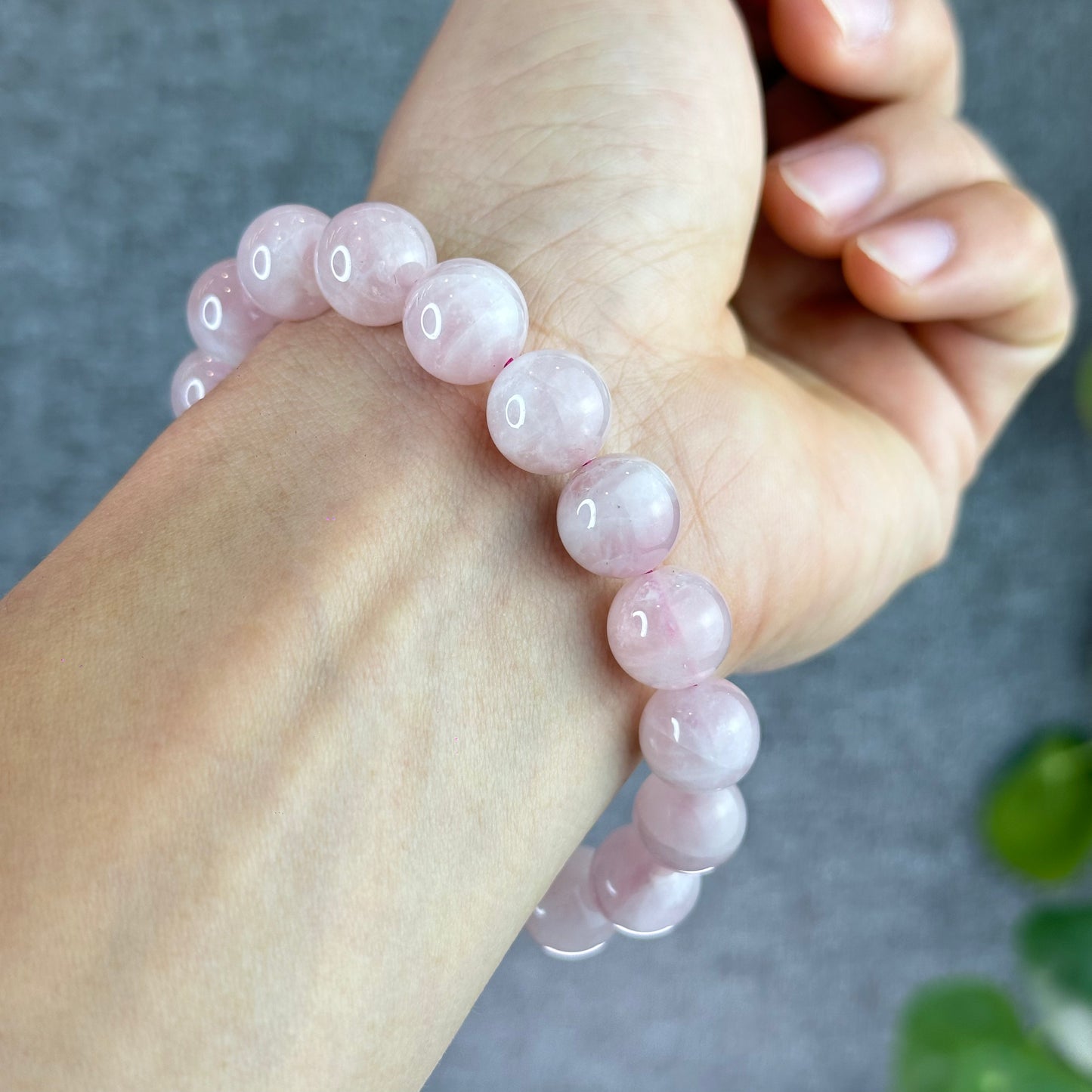 Natural Rose Quartz Bracelet Size 11 mm