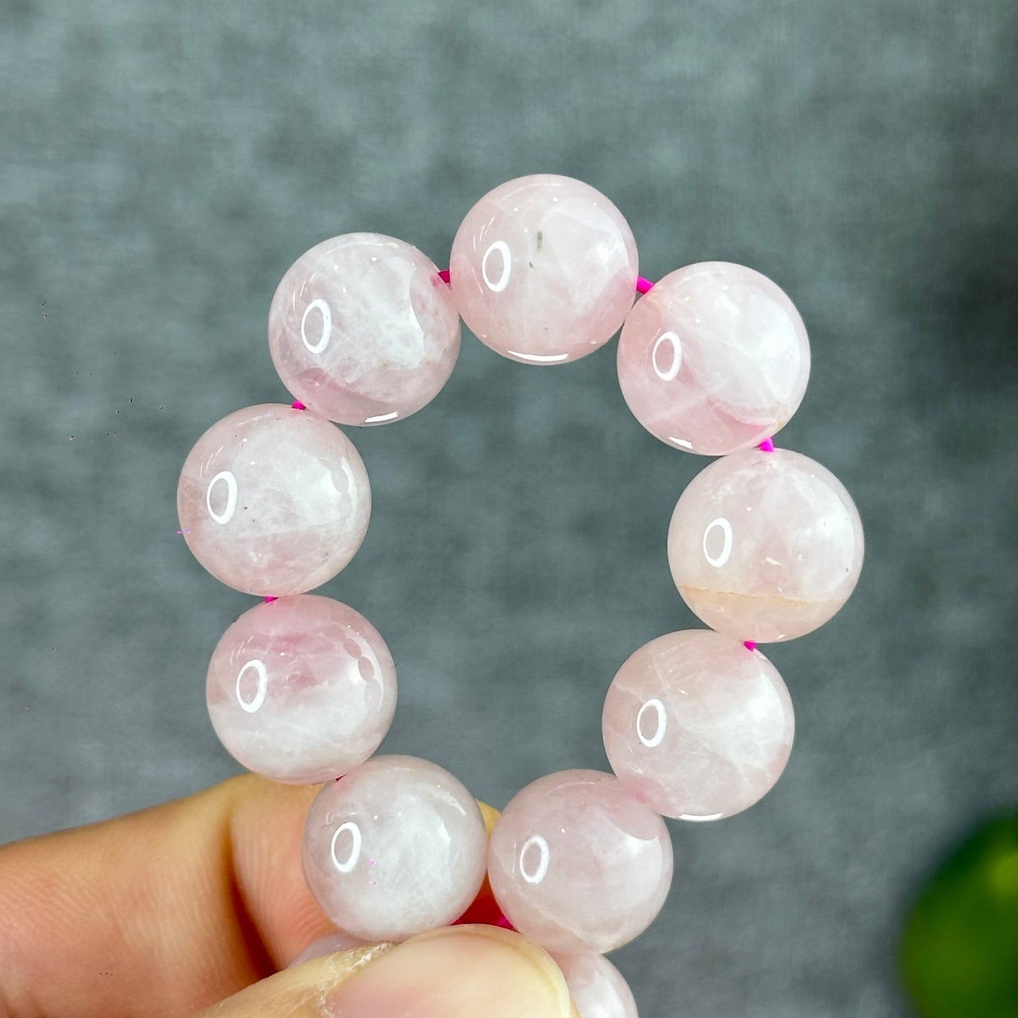 Natural Rose Quartz Bracelet Size 11 mm