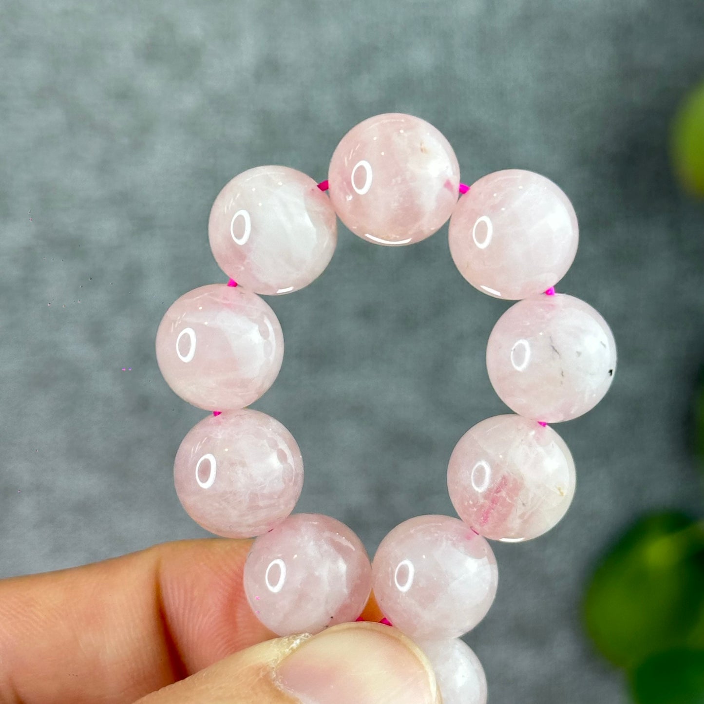 Natural Rose Quartz Bracelet Size 11 mm