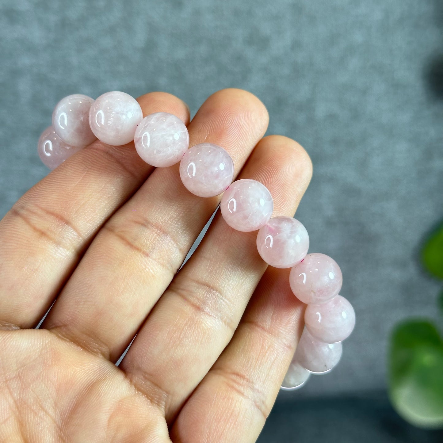 Natural Rose Quartz Bracelet Size 11 mm