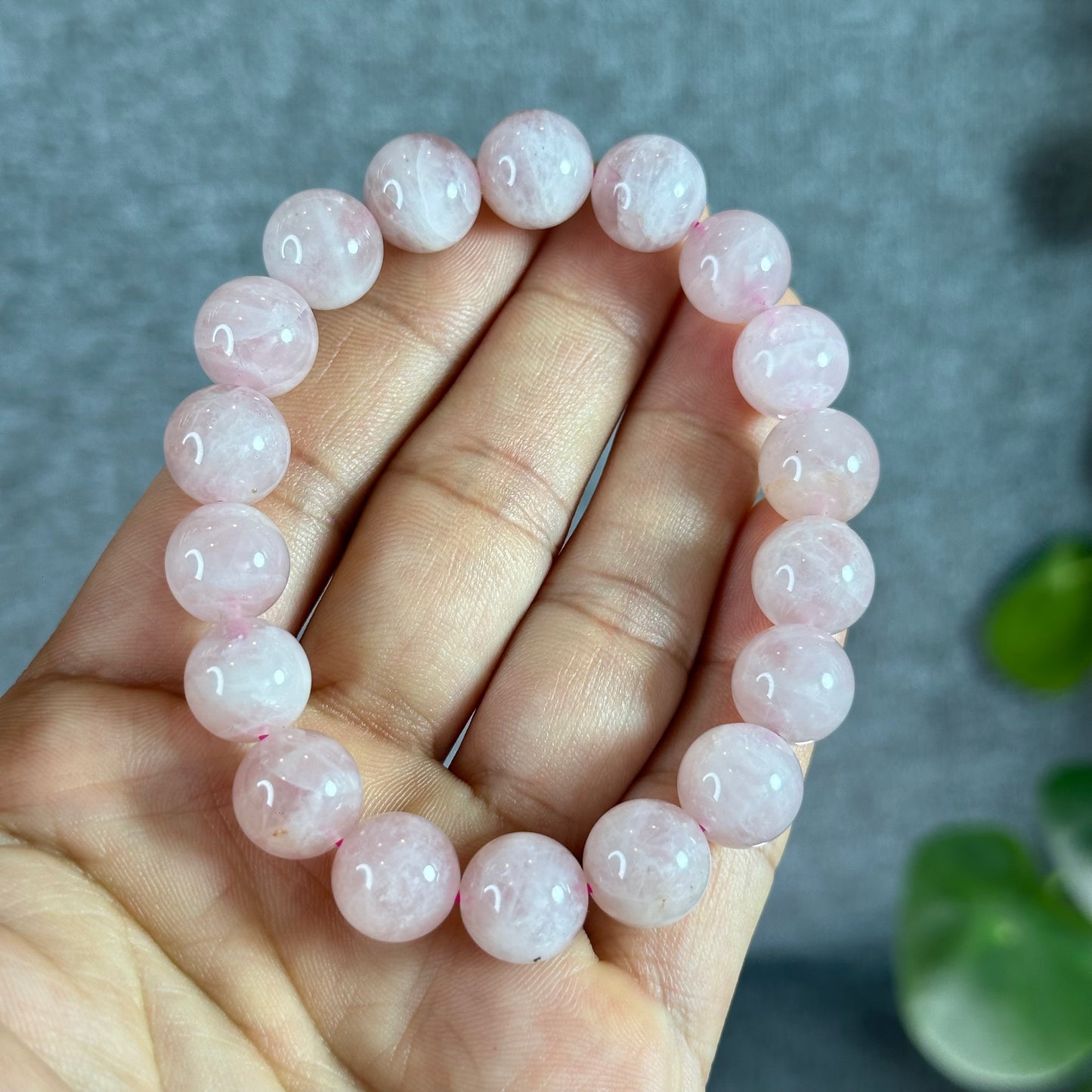 Natural Rose Quartz Bracelet Size 11 mm