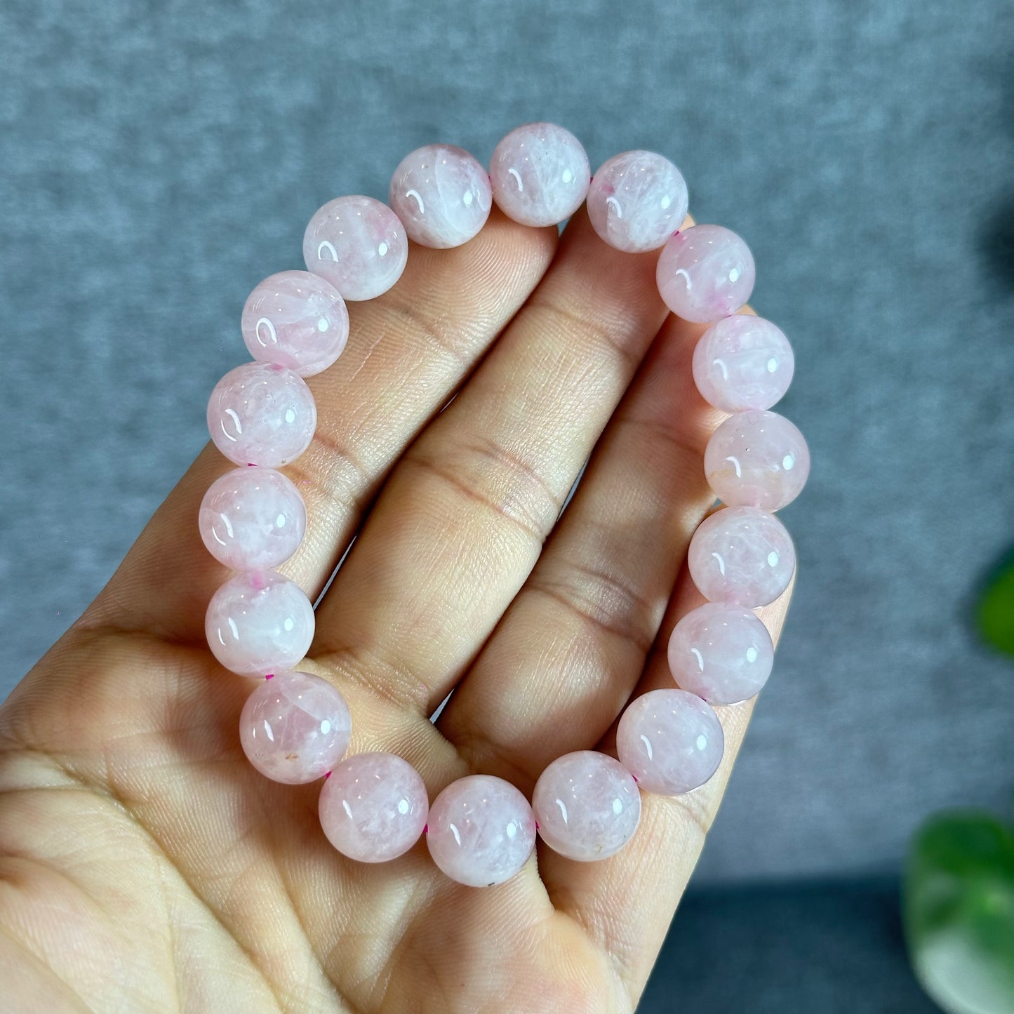 Natural Rose Quartz Bracelet Size 11 mm