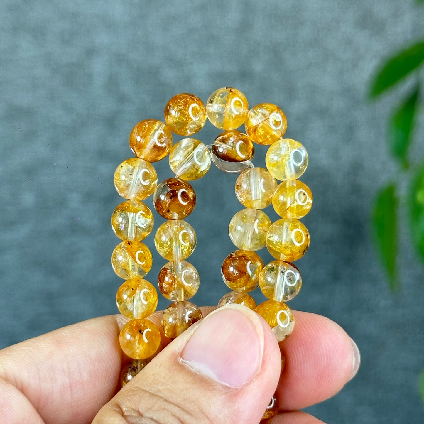 Natural Golden Healer Triple Wrap Bracelet Size 7.5 mm