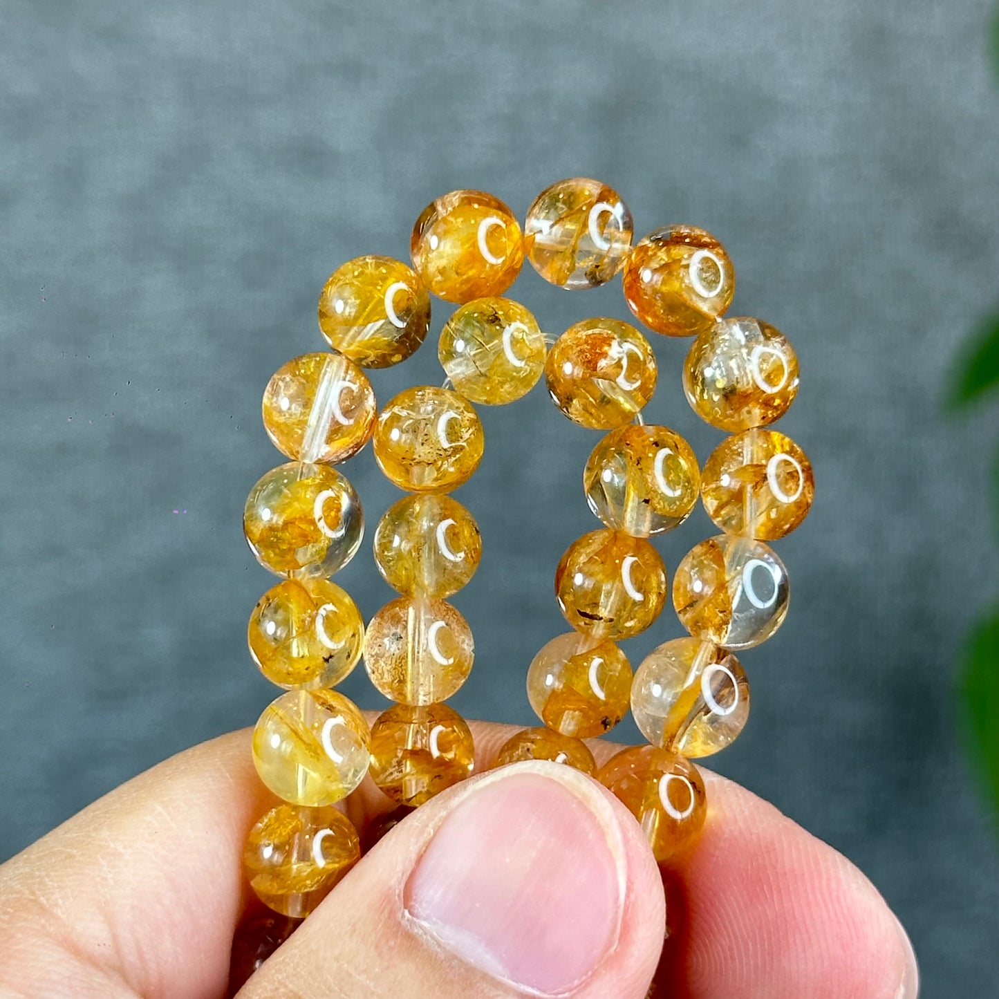 Natural Golden Healer Triple Wrap Bracelet Size 7.5 mm