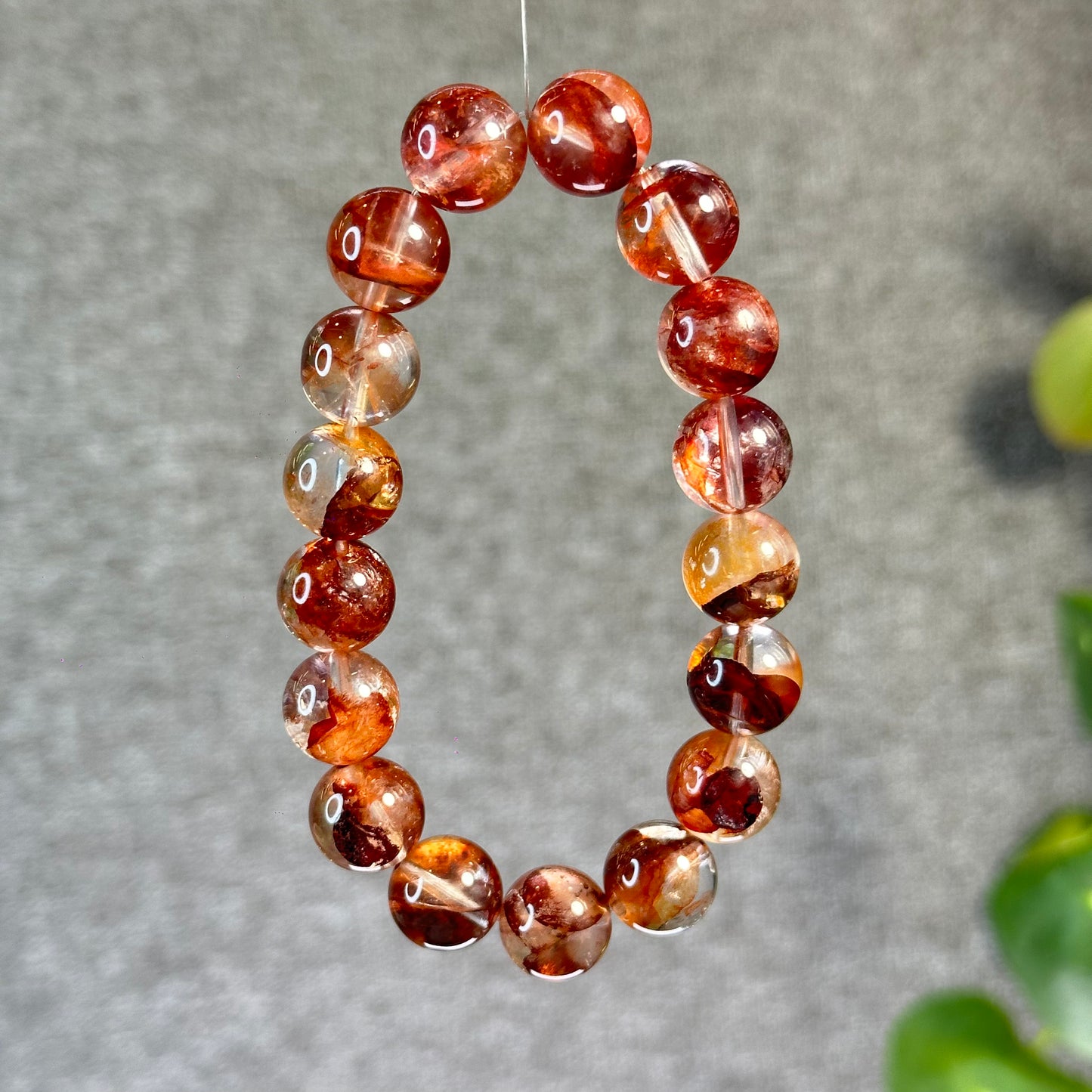 Natural Fire Quartz Bracelet Size 12 mm