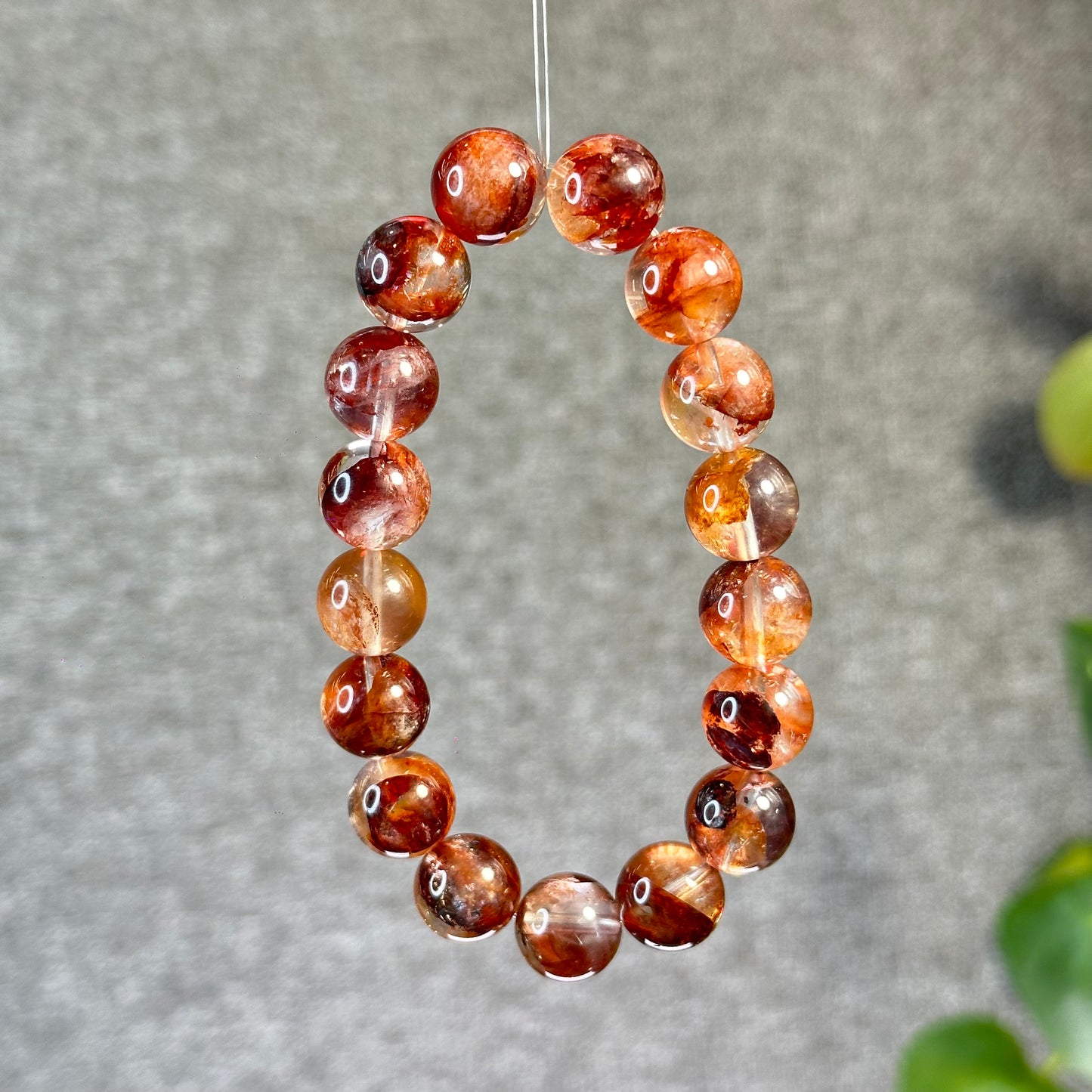 Natural Fire Quartz Bracelet Size 12 mm