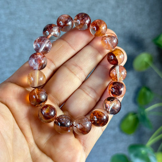 Natural Fire Quartz Bracelet Size 12 mm