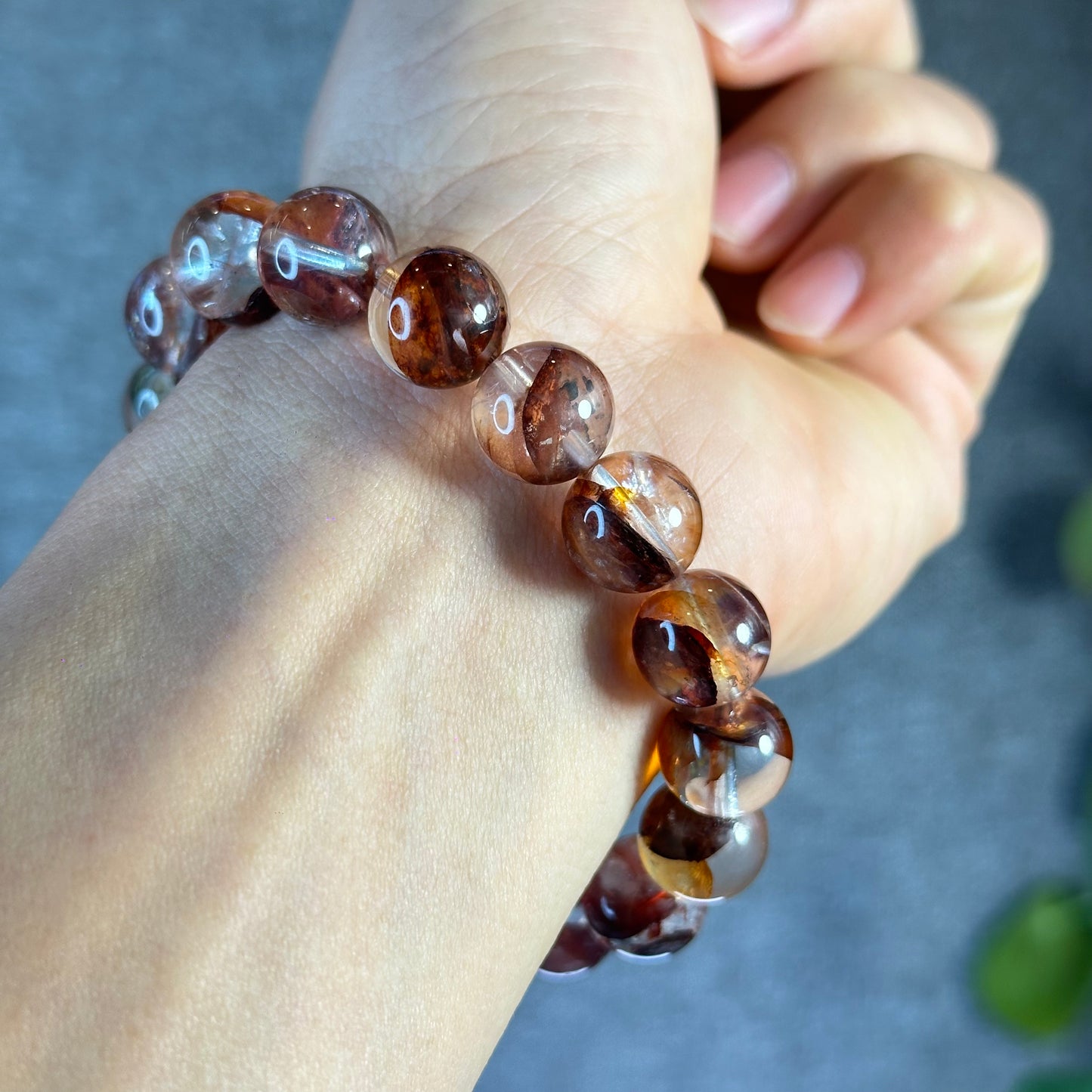 Natural Fire Quartz Bracelet Size 12 mm