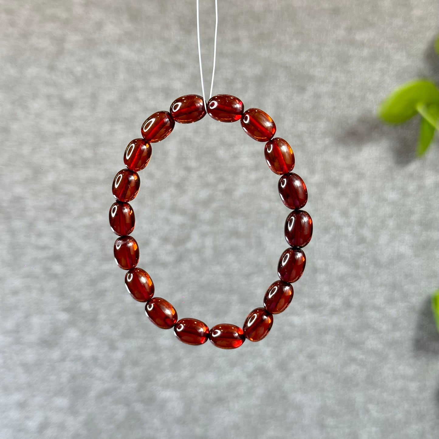 Lu Thong Natural Blood Amber Bracelet Size 7.5 mm