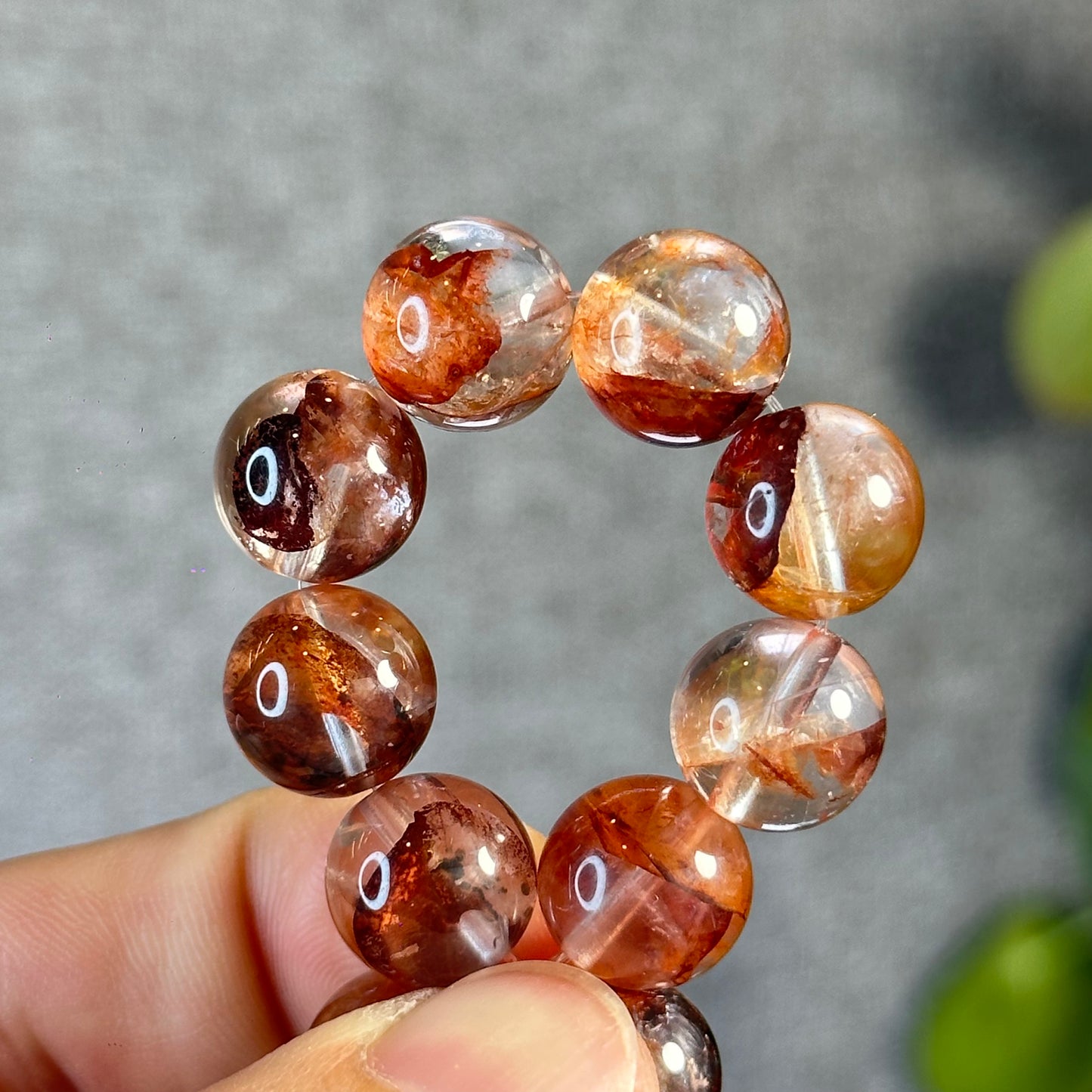 Natural Fire Quartz Bracelet Size 12 mm