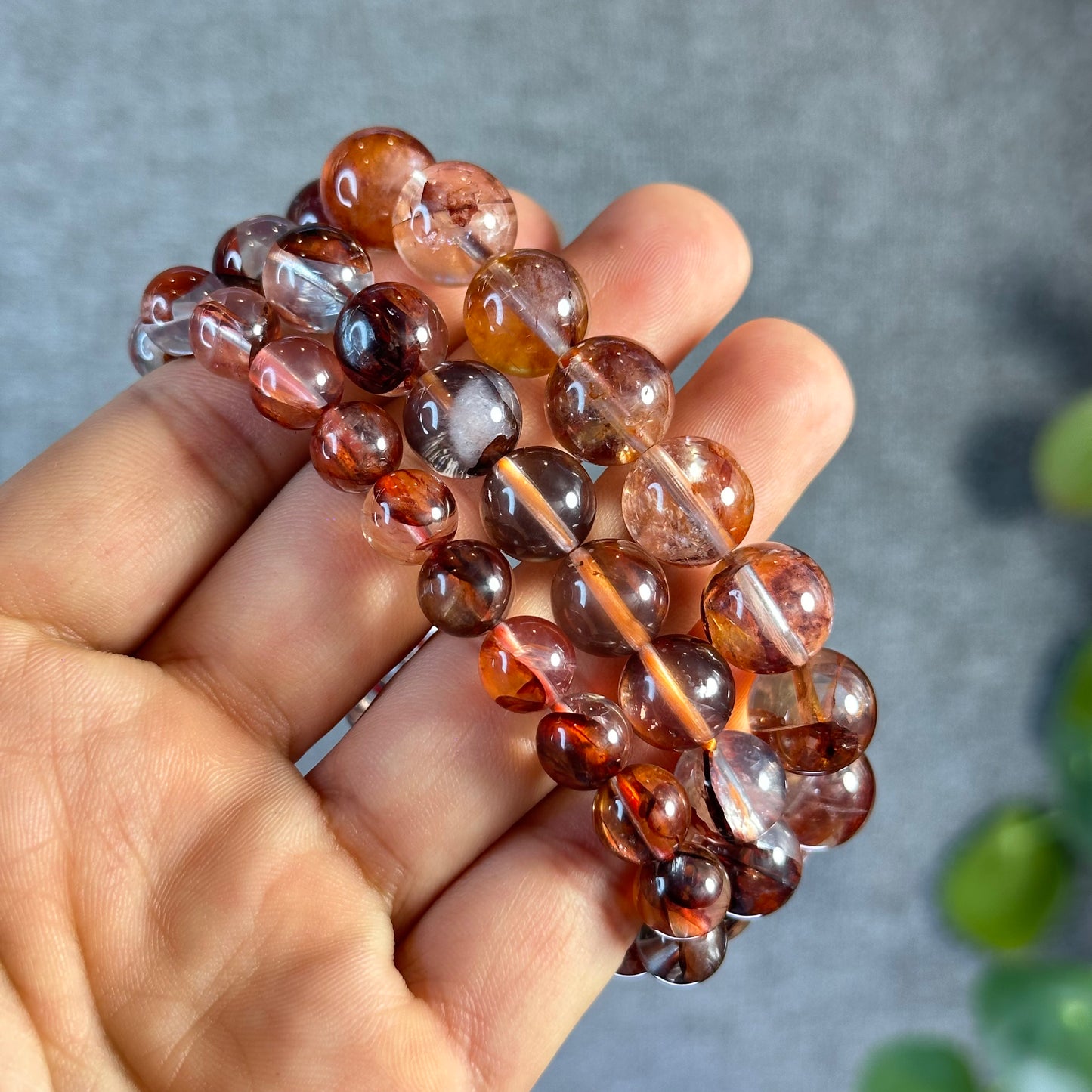 Natural Fire Quartz Bracelet Size 12 mm