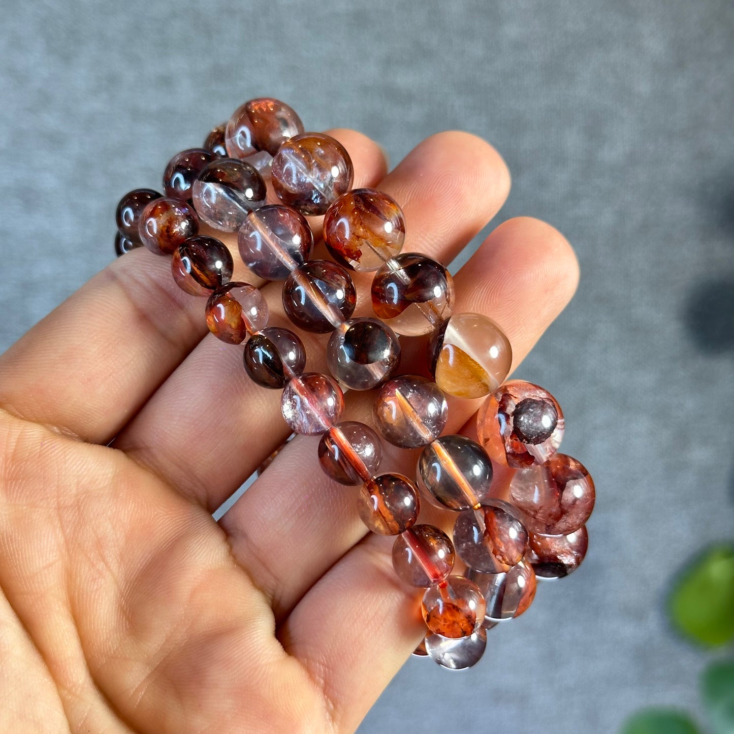 Natural Fire Quartz Bracelet Size 12 mm