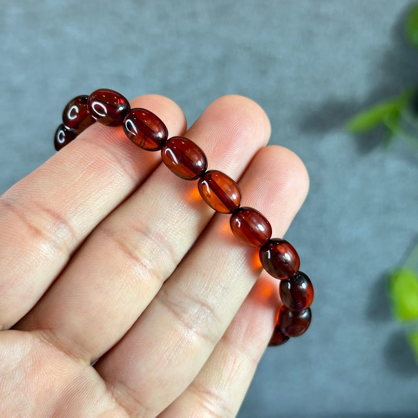 Lu Thong Natural Blood Amber Bracelet Size 7.5 mm