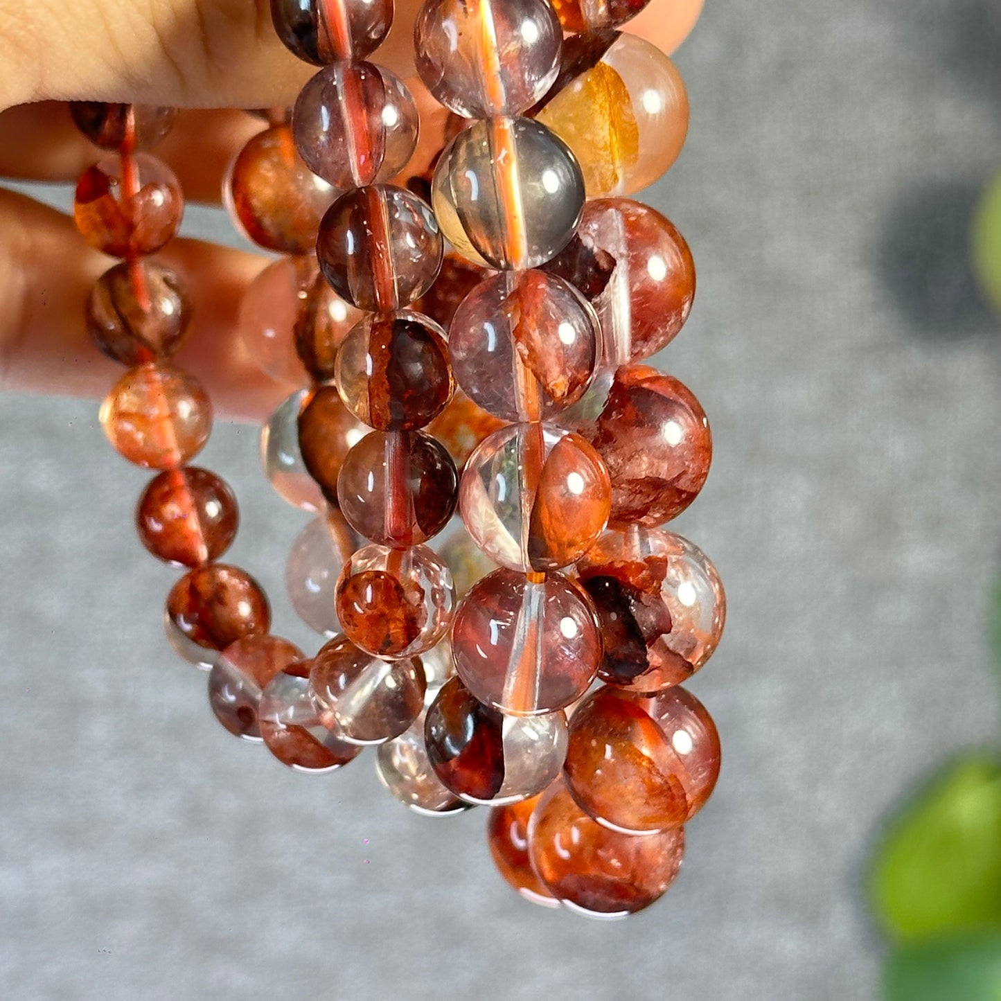 Natural Fire Quartz Bracelet Size 12 mm