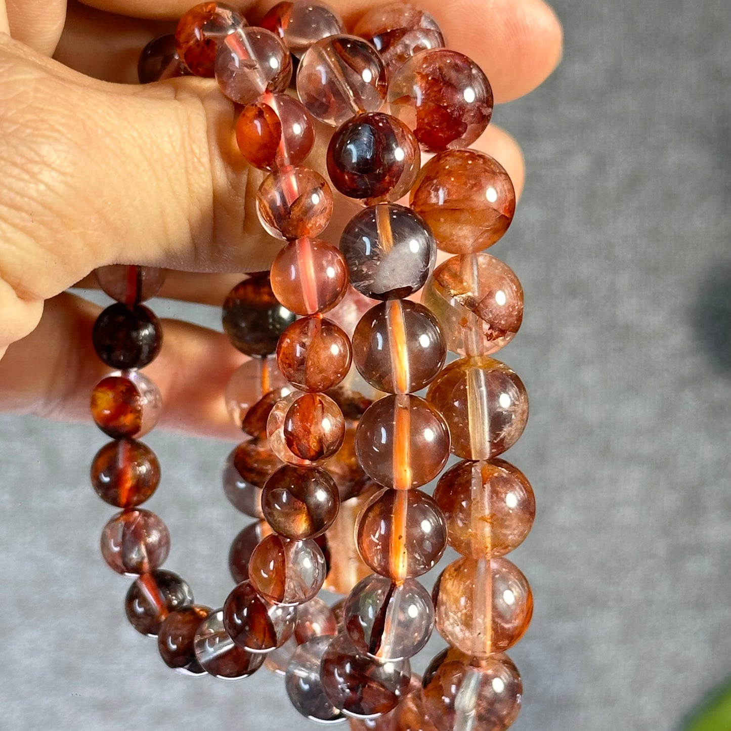 Natural Fire Quartz Bracelet Size 12 mm