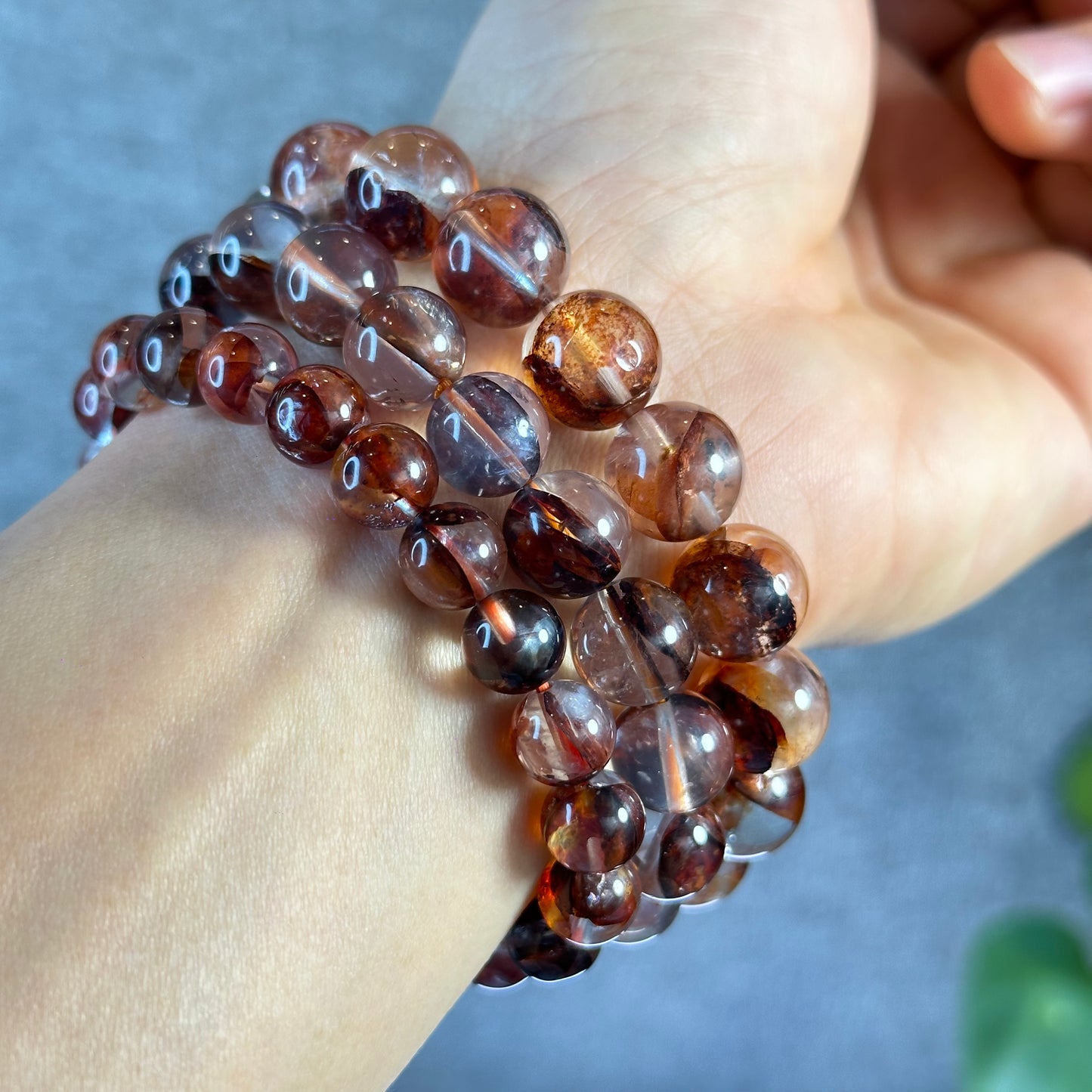 Natural Fire Quartz Bracelet Size 12 mm
