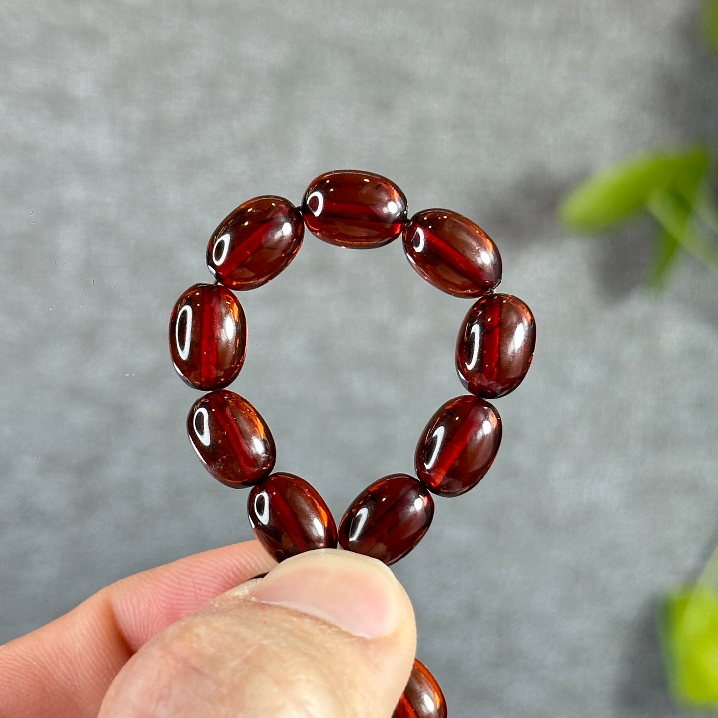 Lu Thong Natural Blood Amber Bracelet Size 7.5 mm
