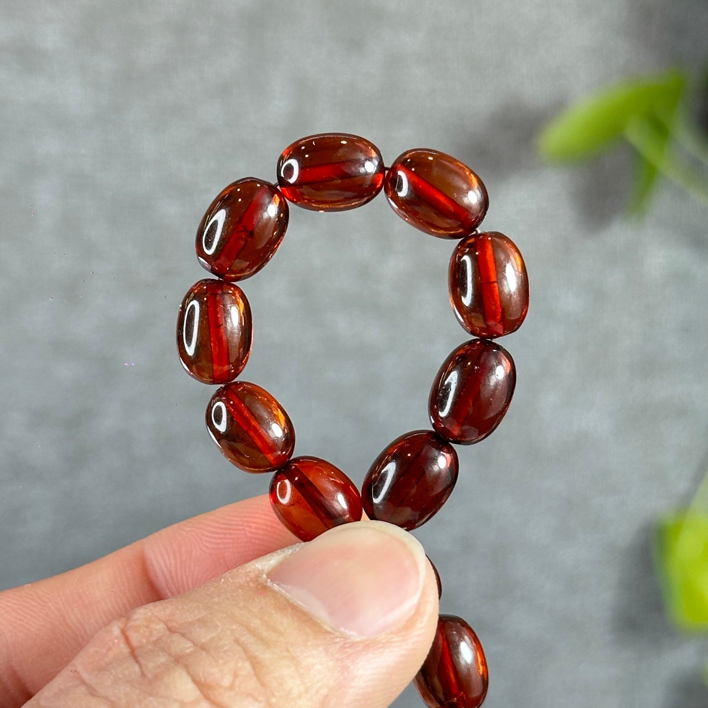 Lu Thong Natural Blood Amber Bracelet Size 7.5 mm