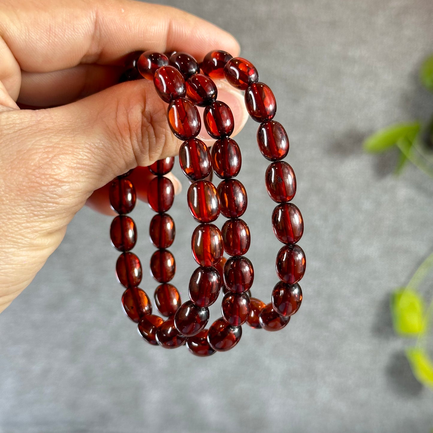 Lu Thong Natural Blood Amber Bracelet Size 7.5 mm